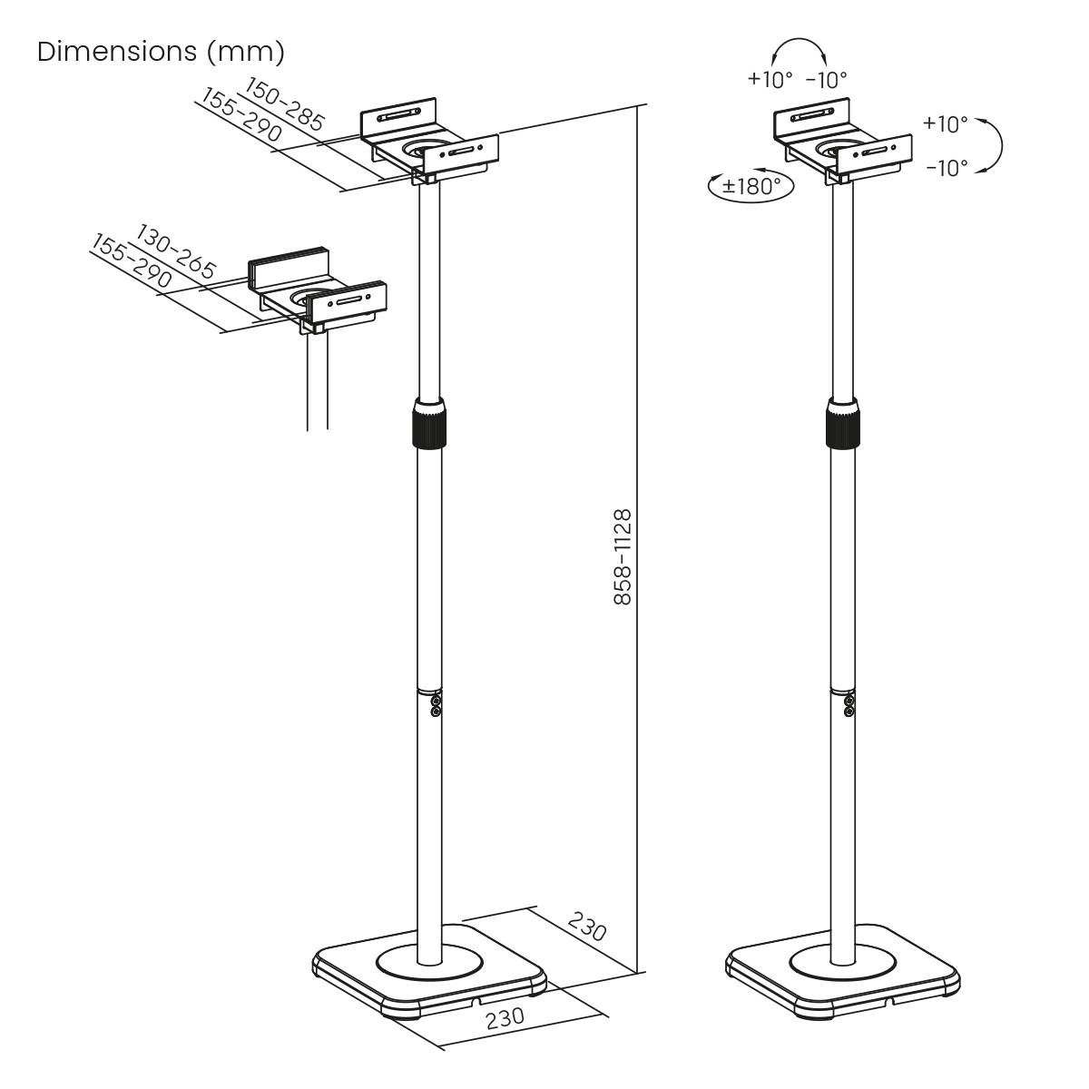My Wall Pied pour haut-parleur 1 pc(s)