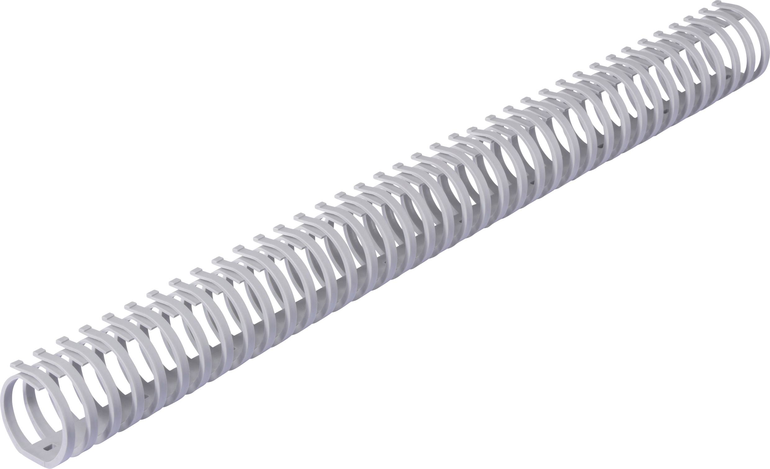 Un objet en fil d'argent en spirale, ressemblant à un ressort long et flexible, sur un fond blanc.