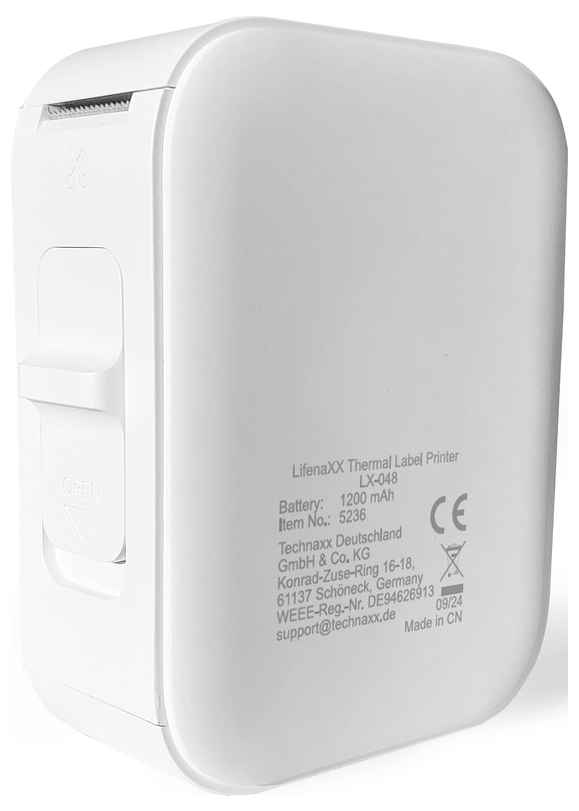 Lifenaxx LX-048 Imprimante d'étiquettes transfert thermique Largeur des étiquettes (max.): 15 mm