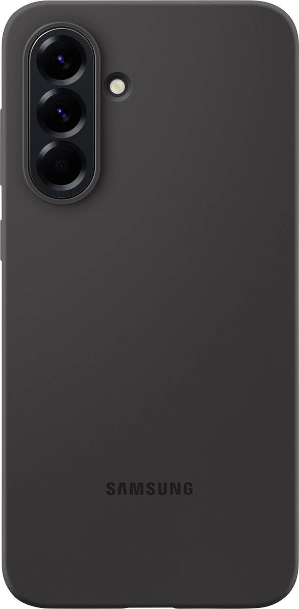 Un smartphone noir vu de dos, doté de trois objectifs photo et d'un flash dans le coin supérieur gauche, avec le logo Samsung en bas.