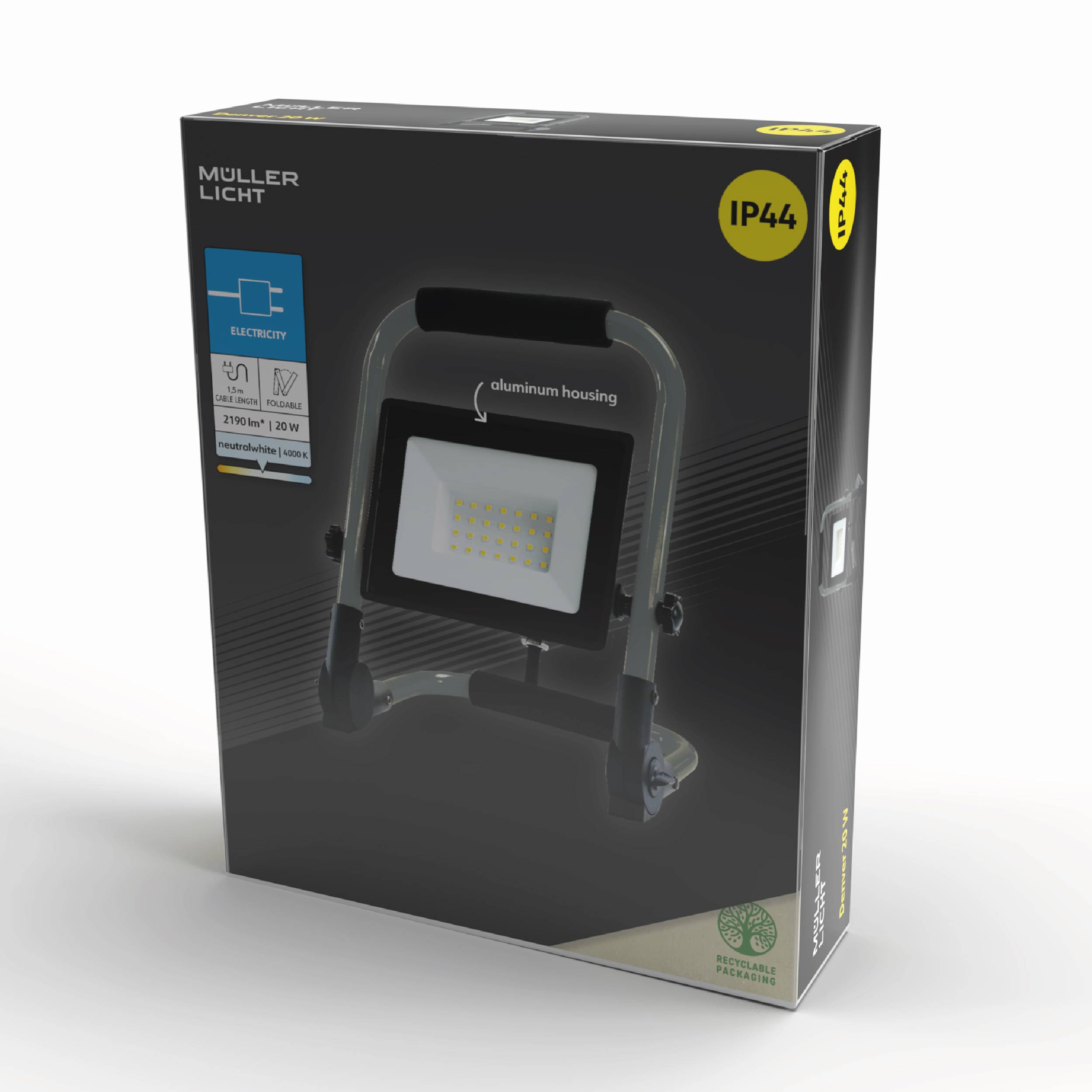 Müller-Licht Denver Projecteur de chantier à LED 20 W 2190 lm blanc neutre 21600052