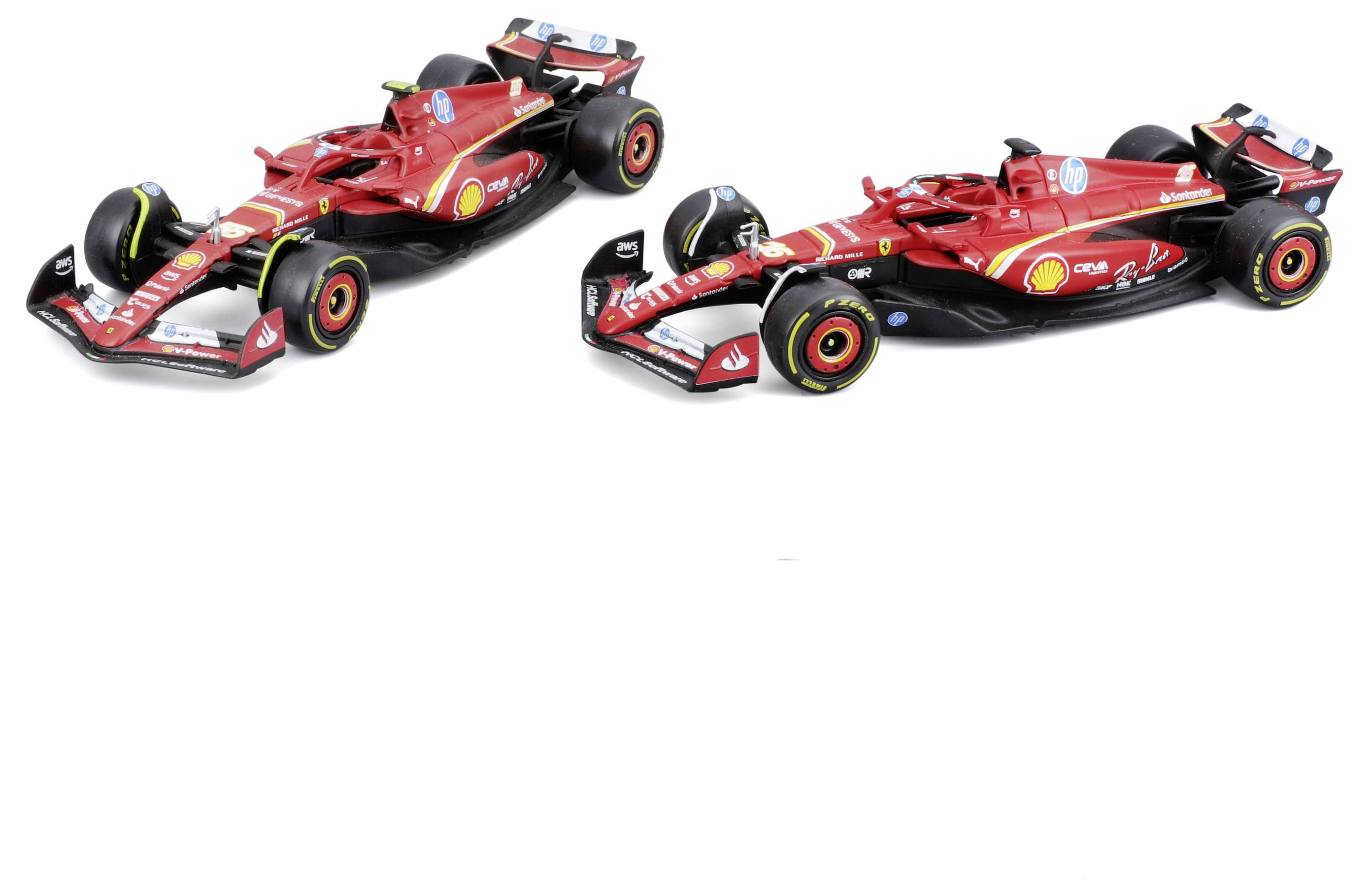 Bburago F1 Ferrari SF-24 ´24 2er-Set 1:43 Modèle réduit de voiture