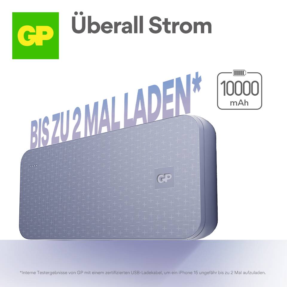 GP B+ Powerbank (batterie supplémentaire) 10000 mAh LiPo USB-A, USB-C® gris