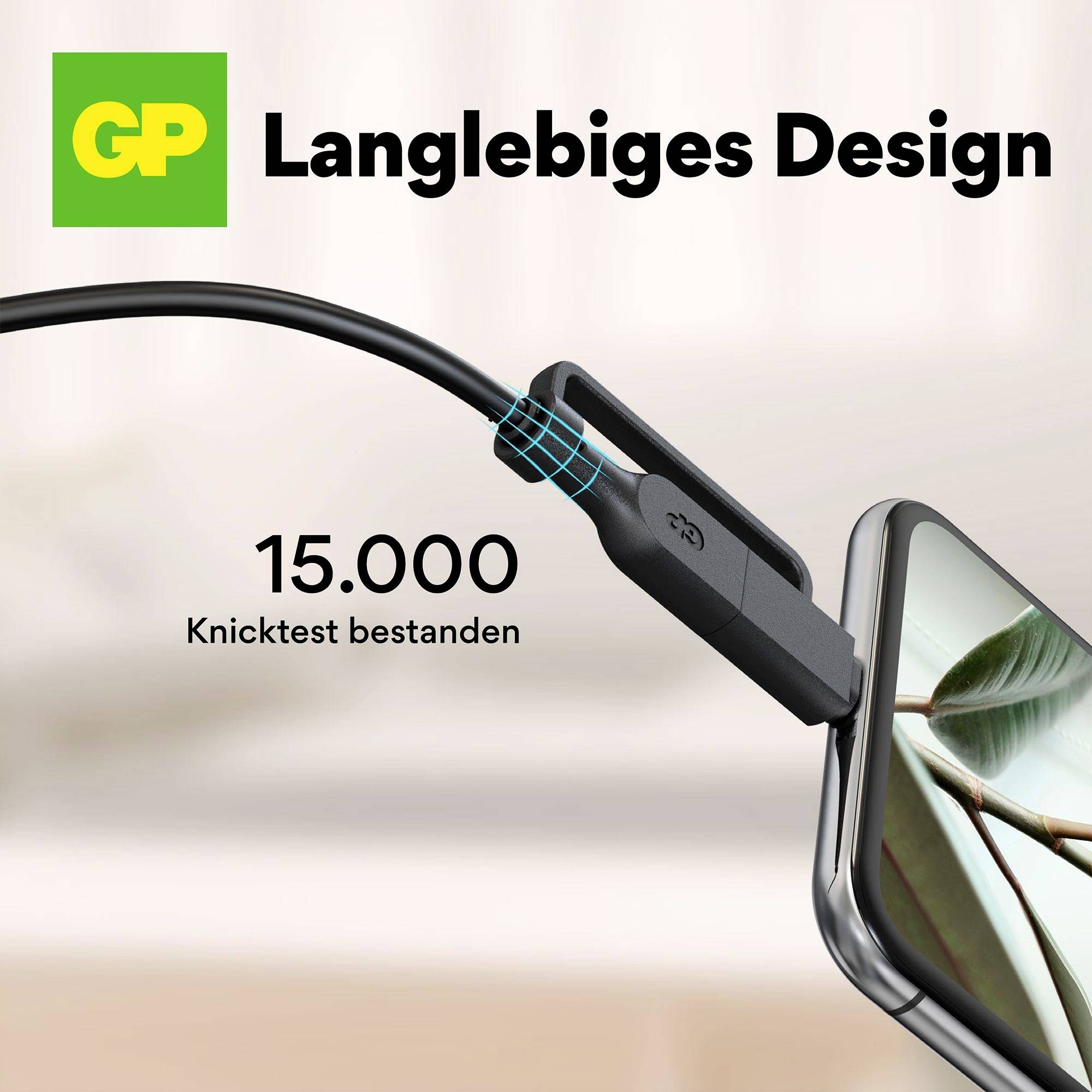 GP Câble USB USB-C®, Connecteur Lightning 1.50 m noir GPCBCXBPBKUSB964