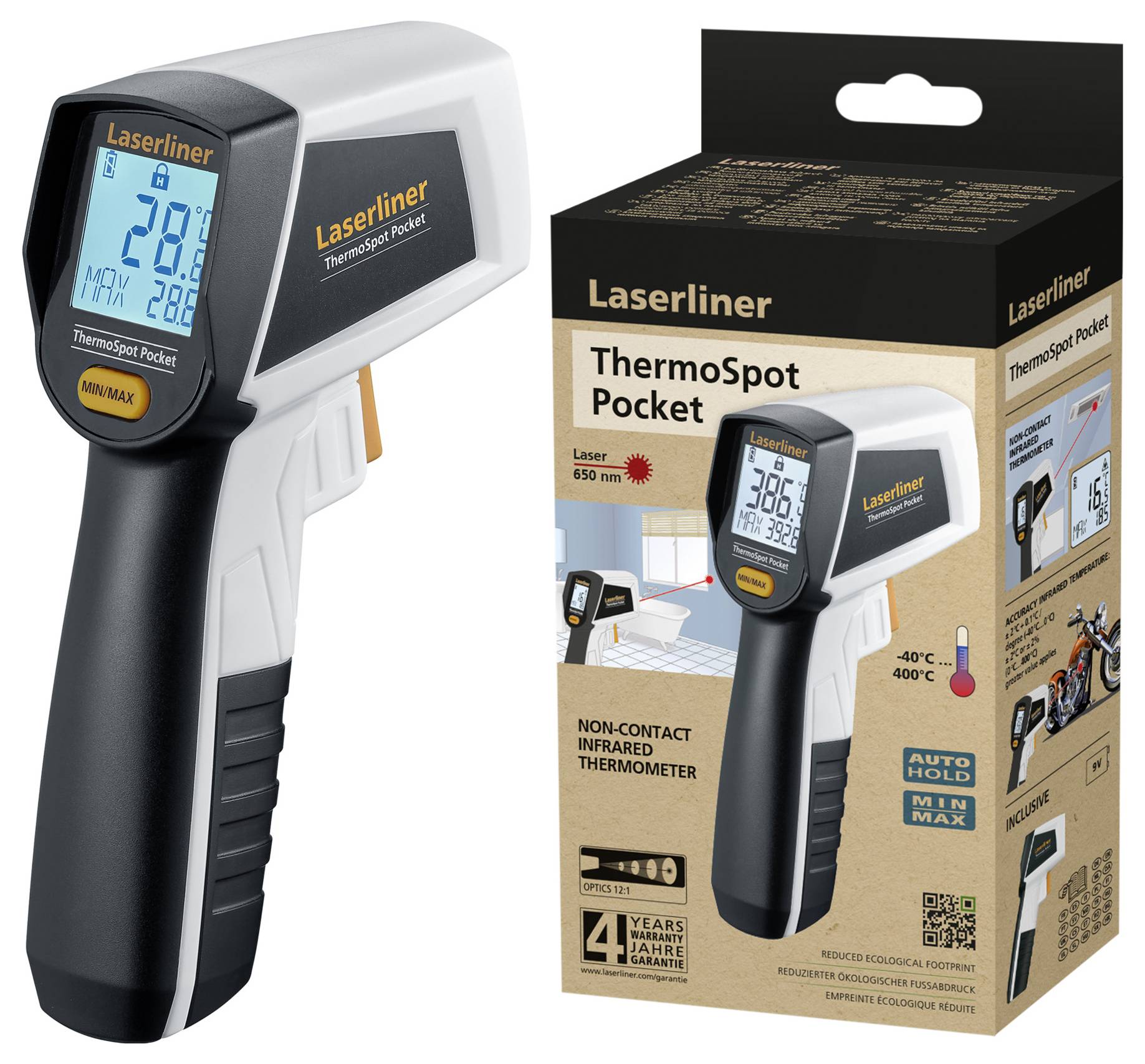 Laserliner ThermoSpot Pocket Thermomètre infrarouge