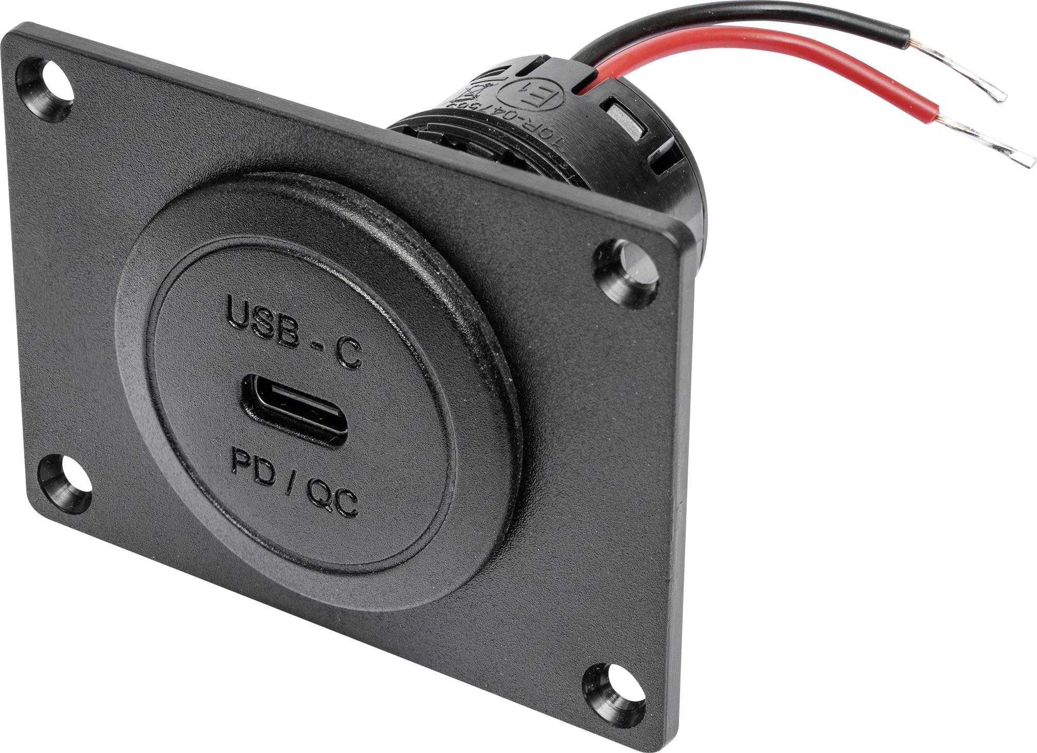 ProCar Prise encastrée Power USB-C PD/QC 60 W + PL. DE MONTAGE Sans LED 12 V, 24 V