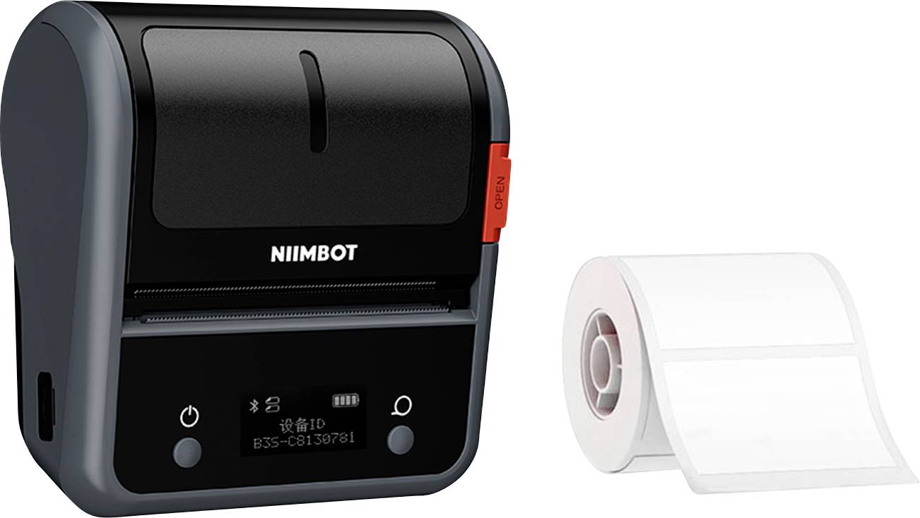 NIIMBOT B3S_P Portable thermal label printer Imprimante d'étiquettes thermique directe 203 x 203 dpi Largeur des étiquettes
