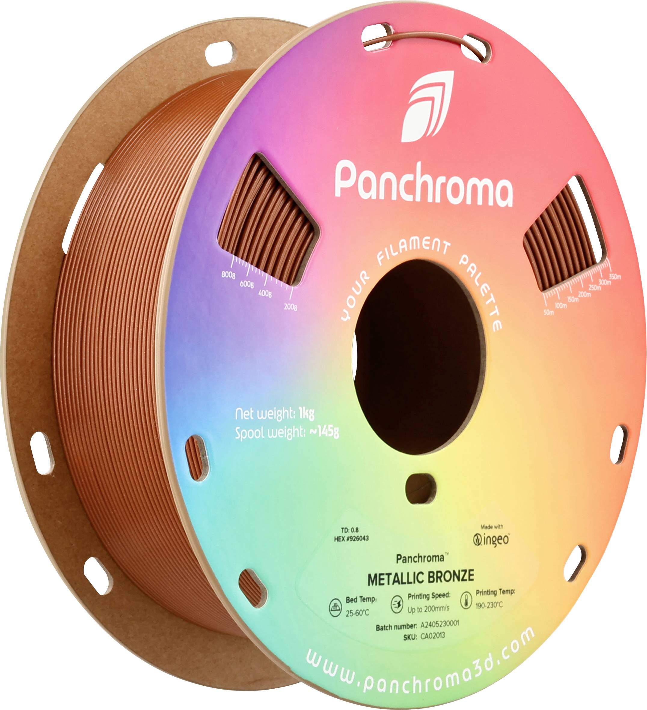 Bobine de filament d'impression 3D couleur bronze, marque 