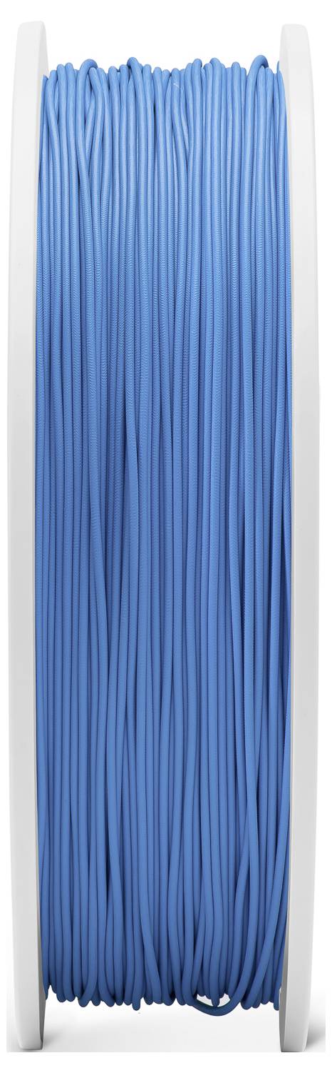 Une bobine de filament bleu utilisée pour les imprimantes 3D.