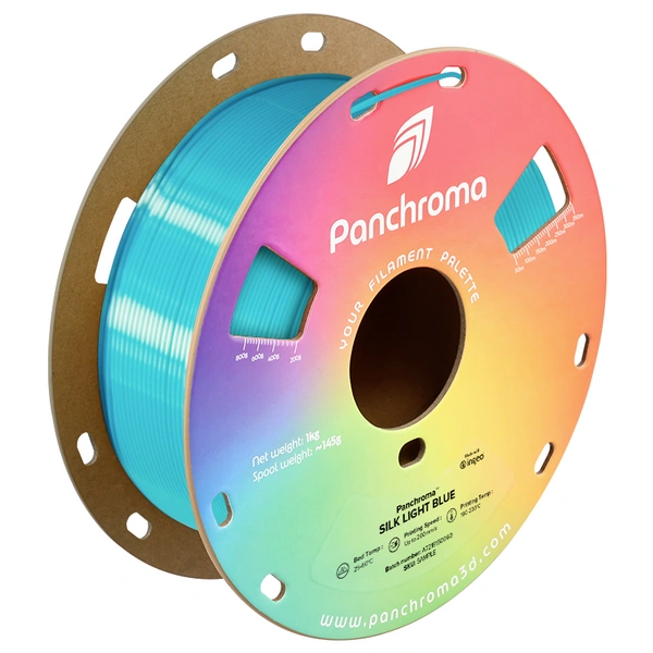 Polymaker CA03008 Panchroma™ Silk Filament PLA aspect soyeux 1.75 mm 1000 g Light Blue, bleu clair 1 pc(s) Polymaker CA03008 Panchroma™ Silk Filament PLA aspect soyeux 1.75 mm 1000 g Light Blue, bleu clair 1 pc(s)