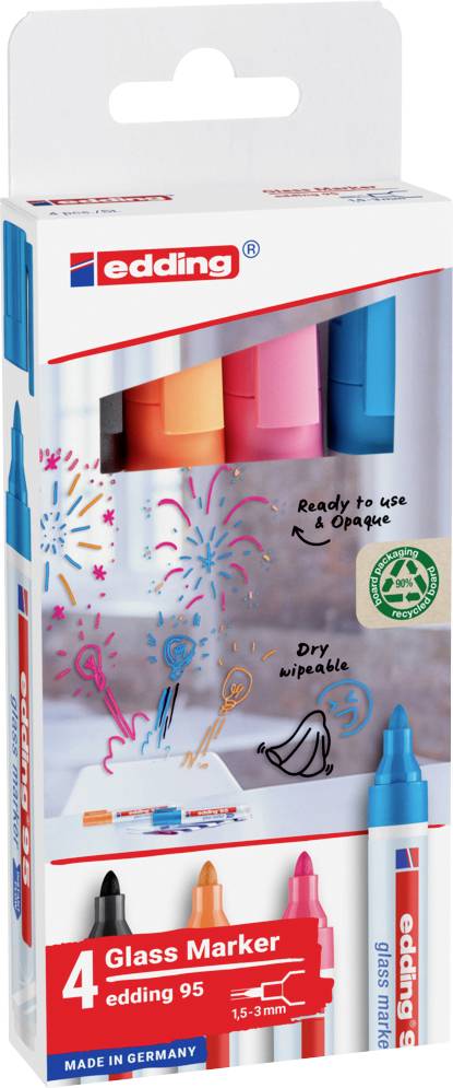 Edding 4-95-4-2 Marqueur pour verre