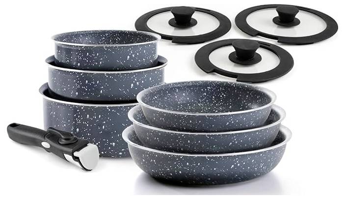 Qulinart by Brandt 194-026 Set de casseroles 10 pièces