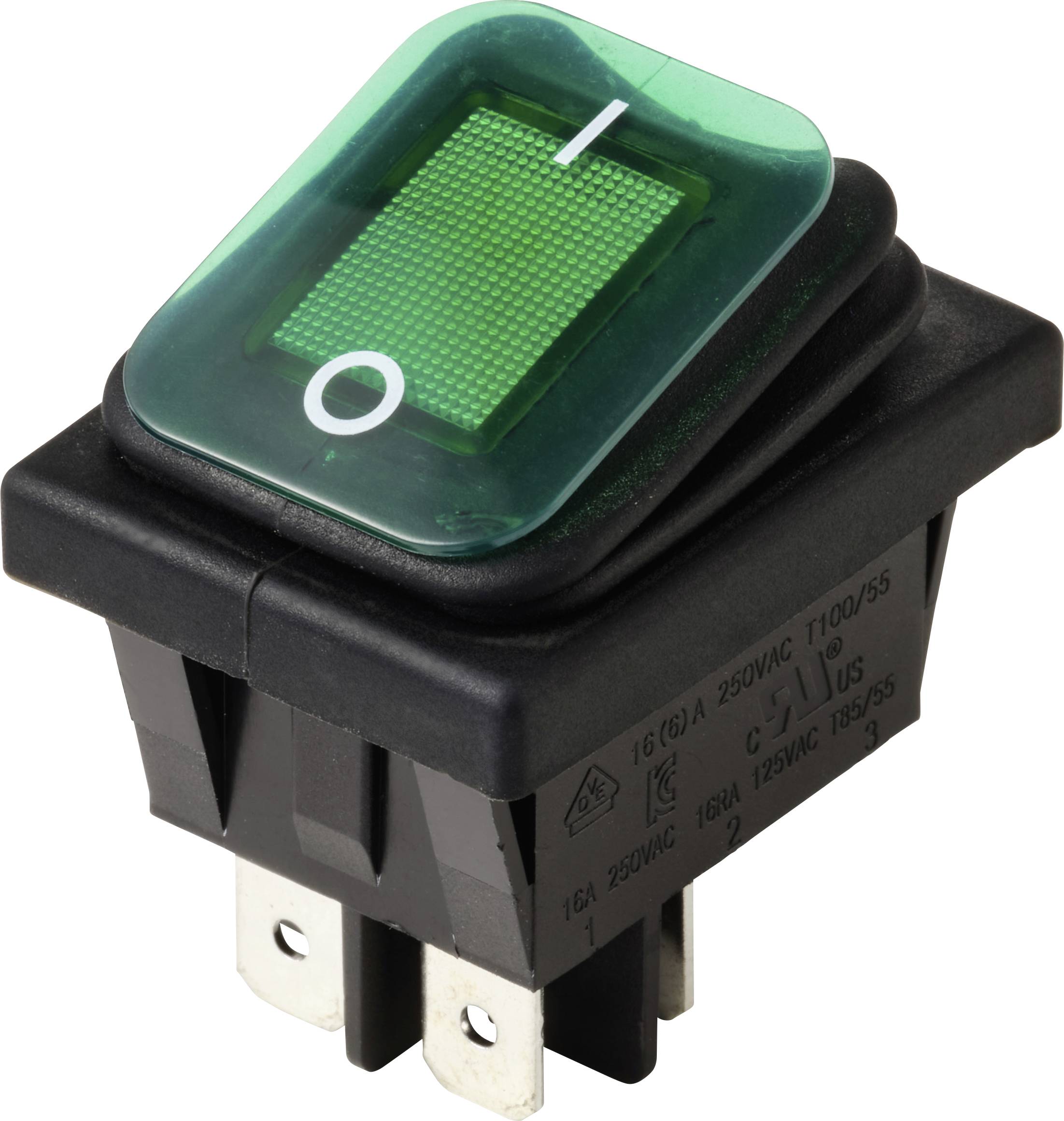 TRU COMPONENTS TC-13599532 Interrupteur à bascule 250 V/AC 16 A 2 x Off/On IP65 (façade avant) à accrochage