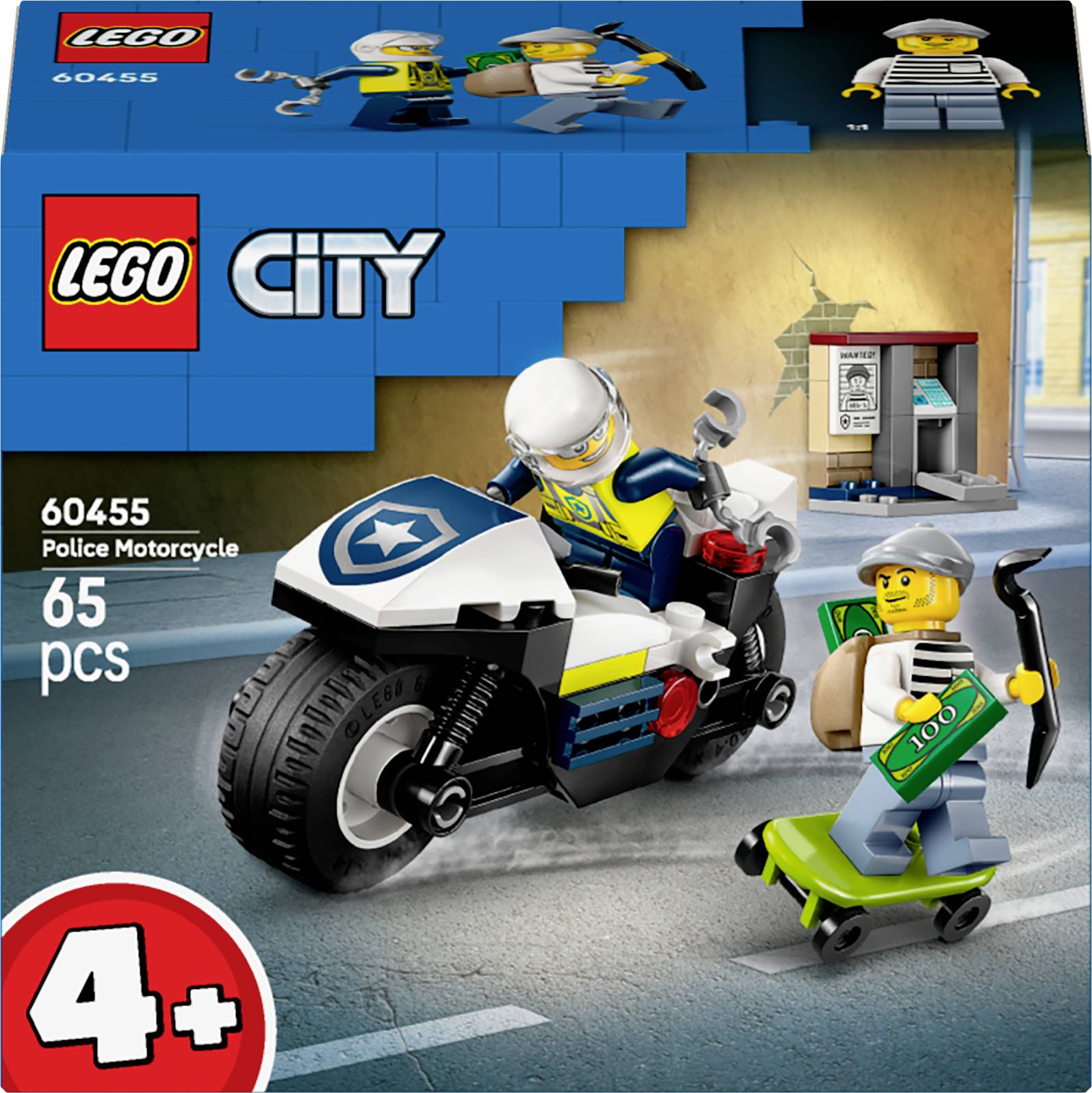 60455 LEGO® CITY Poursuite avec la moto de police