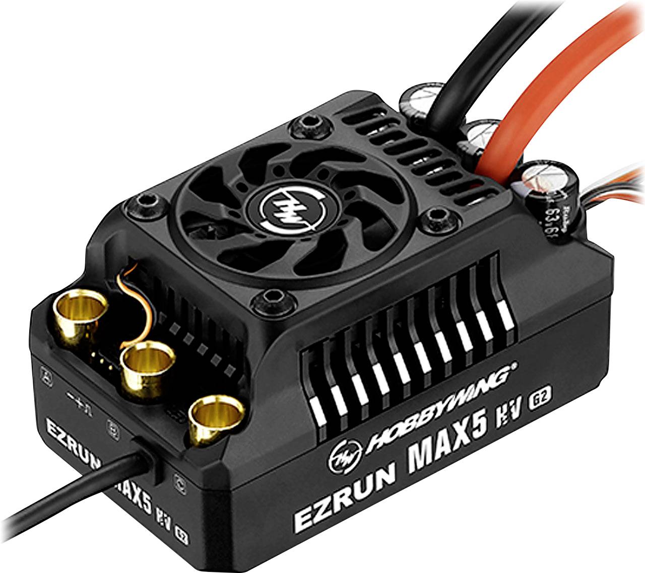 Hobbywing Ezrun MAX5 HV G2 Régulateur de vitesse brushless de voiture Charge admissible (max.): 1600 A Limite moteur (nombre de