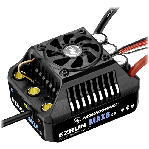 Hobbywing Ezrun MAX6 G2 Régulateur de vitesse brushless de voiture Charge admissible (max.): 1200 A Limite moteur (nombre de Hobbywing Ezrun MAX6 G2 Régulateur de vitesse brushless de voiture Charge admissible (max.): 1200 A Limite moteur (nombre de