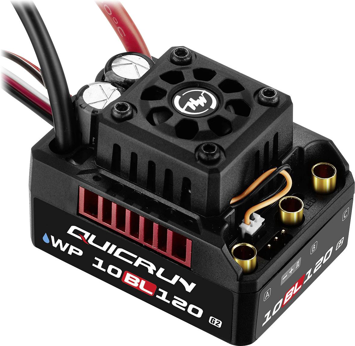 Hobbywing QuicRun WP10BL120 G2 Régulateur de vitesse brushless de voiture Charge admissible (max.): 760 A Limite moteur (nombre