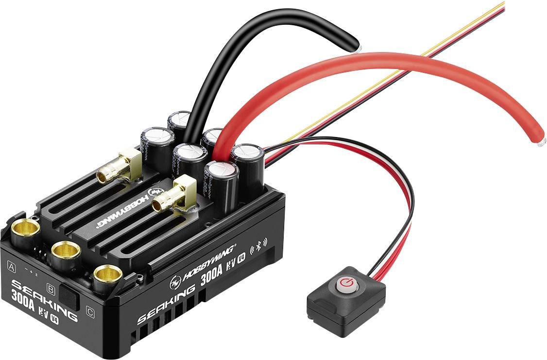 Hobbywing Seaking 300A HV Bootsregler V4 Régulateur de vitesse brushless de bateau Charge admissible (max.): 1600 A