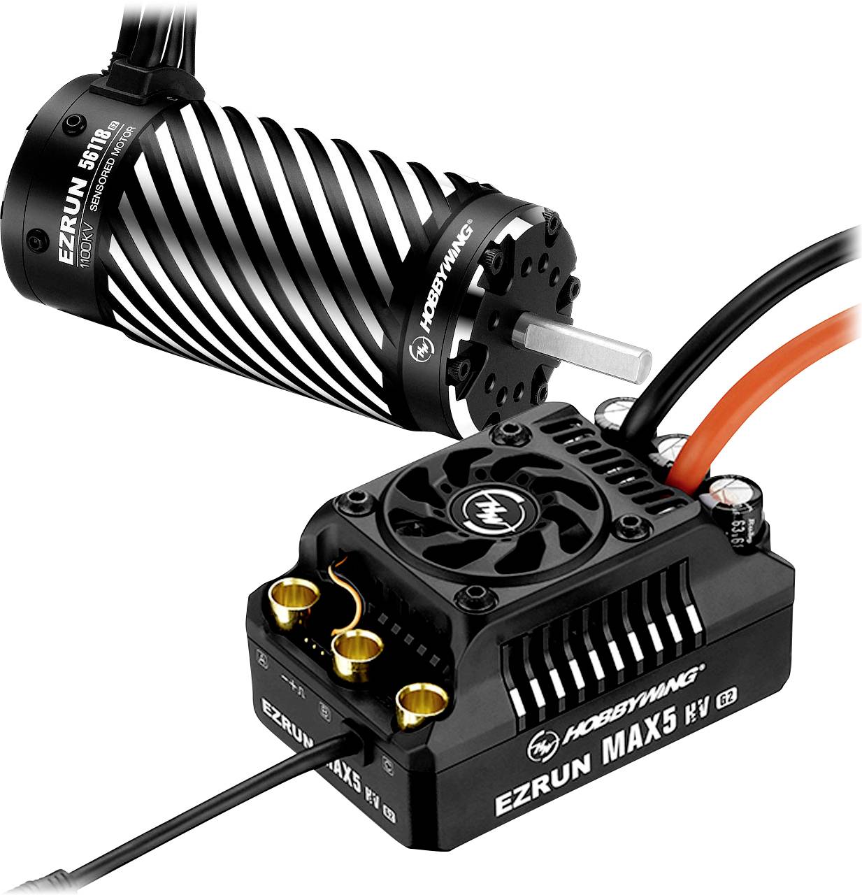 Hobbywing Ezrun MAX5 HV Combo 56118SD 1100kV G2 38010604 Kit moteur pour modèle réduit de voiture brushless 1:5