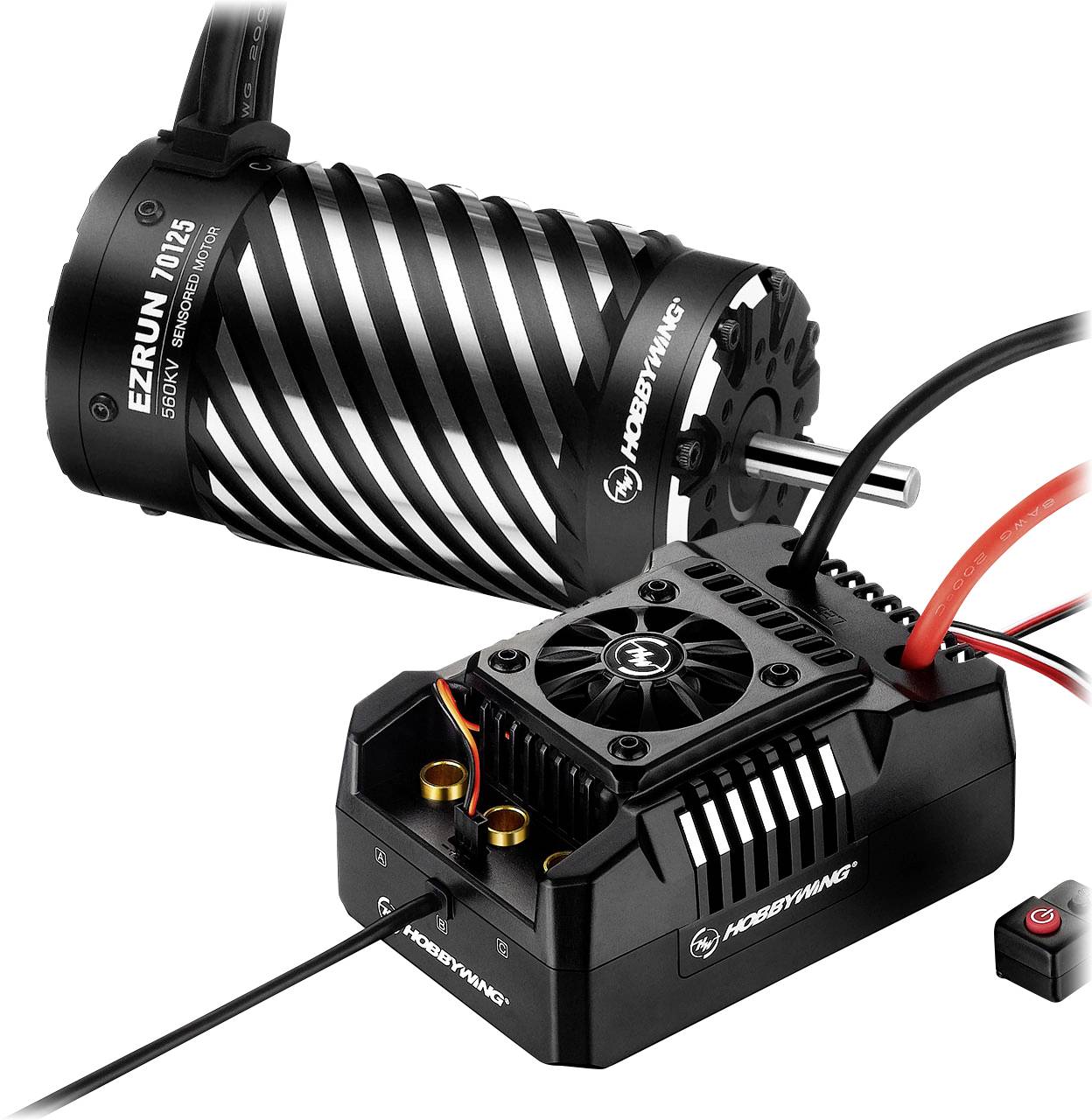 Hobbywing Ezrun MAX4 HV Combo 70125 560kV 38020369 Kit moteur pour modèle réduit de voiture brushless 1:4, 1:5