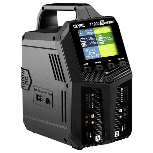 SKYRC T1000 AC/DC Chargeur de modélisme 20 A plomb, LiFePO, LiHV, Li-ion, Li-polymère, NiCd, NiMH SKYRC T1000 AC/DC Chargeur de modélisme 20 A plomb, LiFePO, LiHV, Li-ion, Li-polymère, NiCd, NiMH