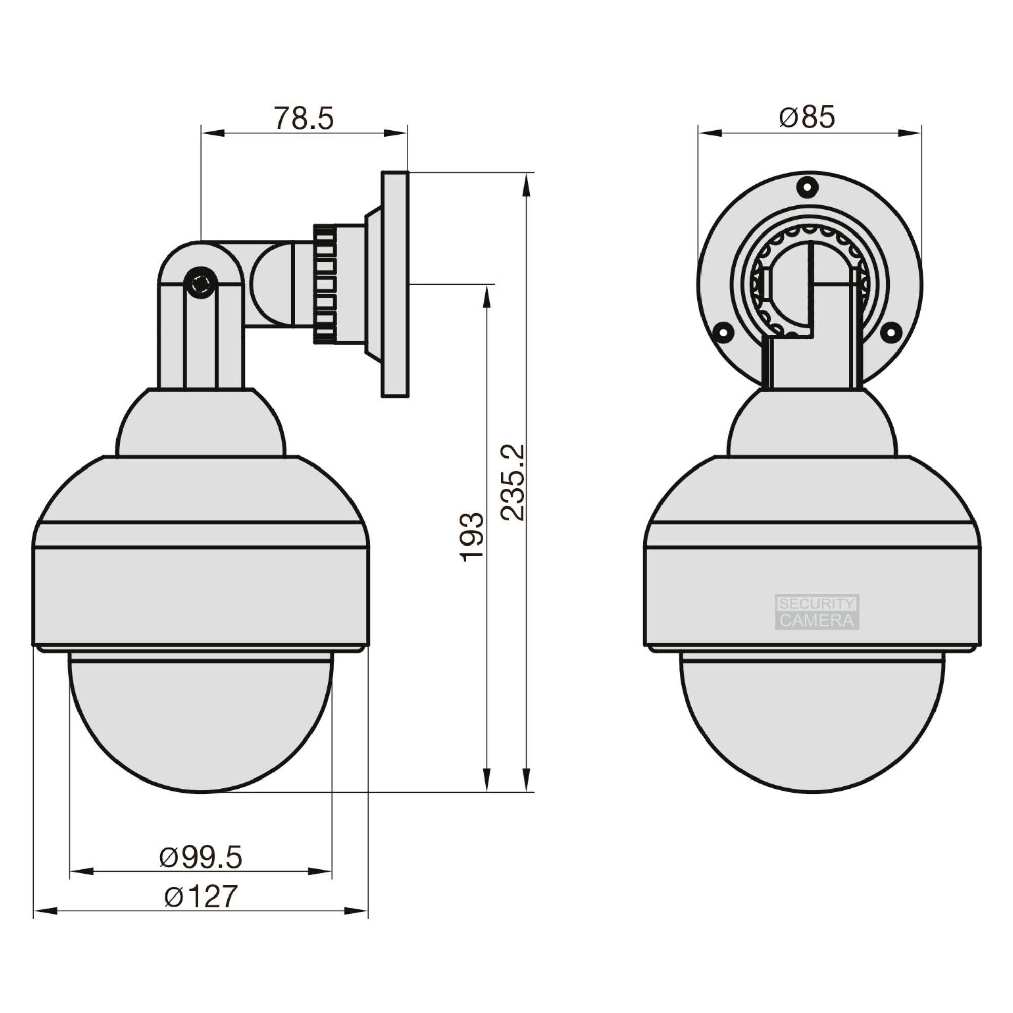 Basi 1000-0302 Caméra factice avec LED clignotante
