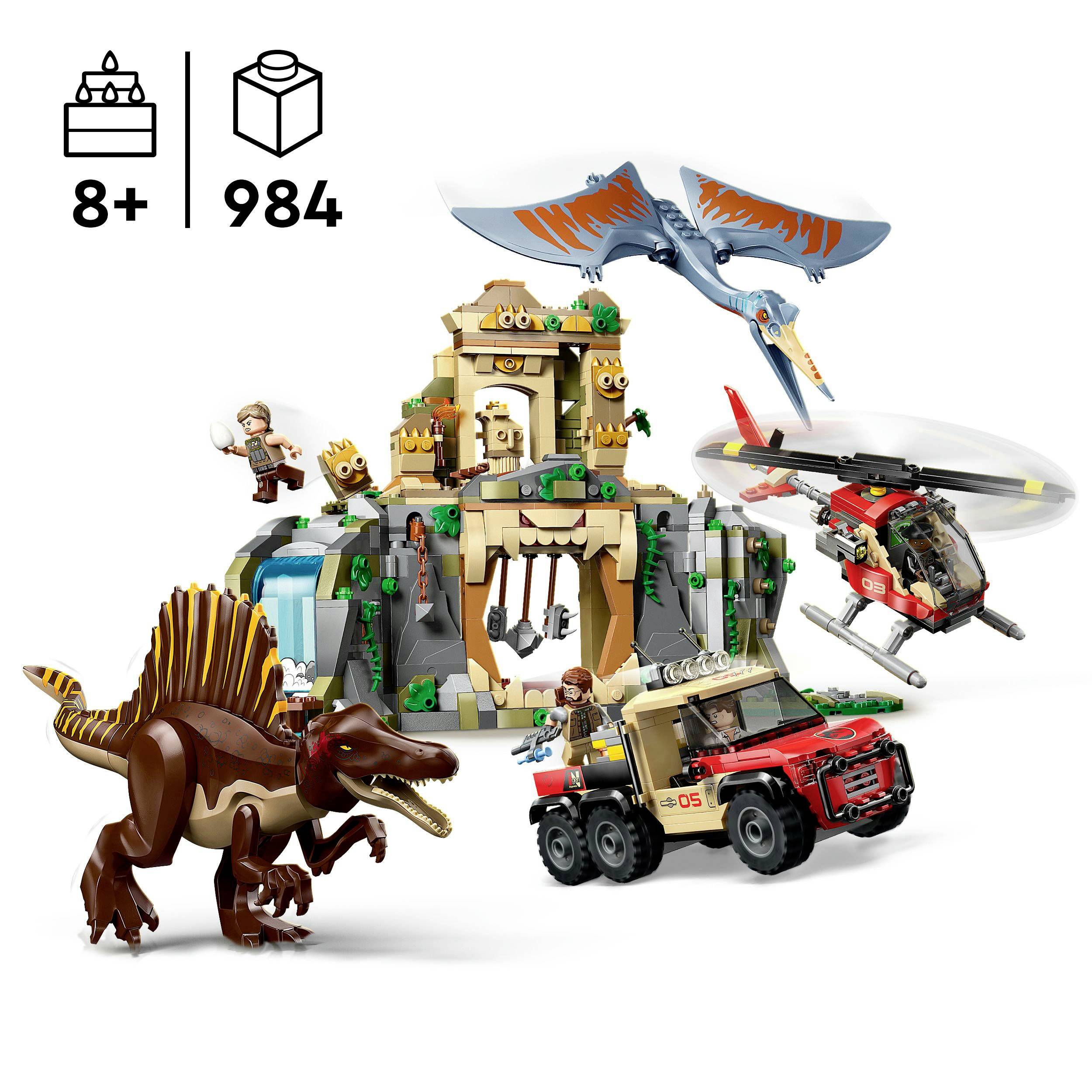 76976 LEGO® JURASSIC WORLD™ Spinosaurier & Quetzalcoatlus : utilisation en hélicoptère