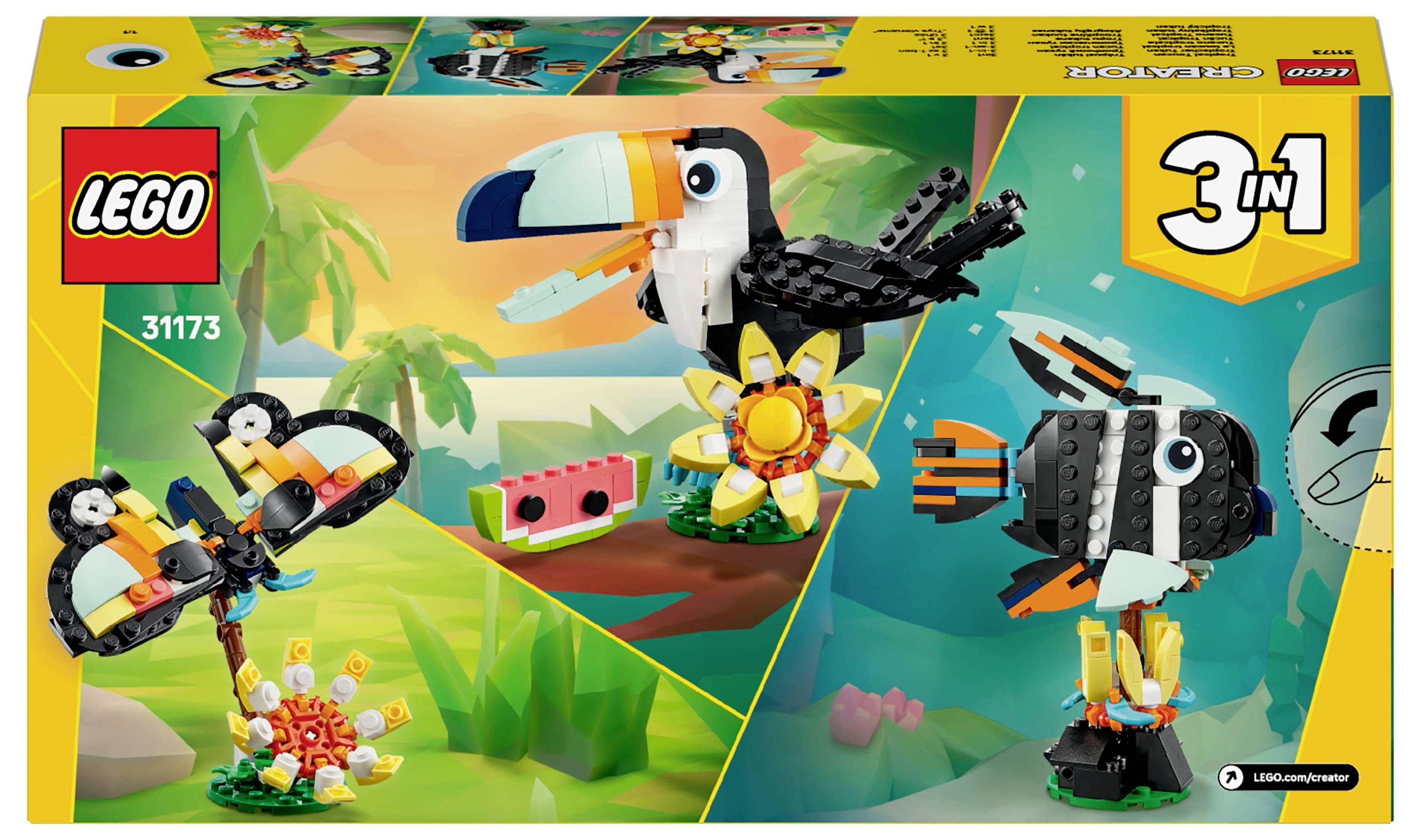 31173 LEGO® CREATOR Animaux sauvages : Tukan tropical