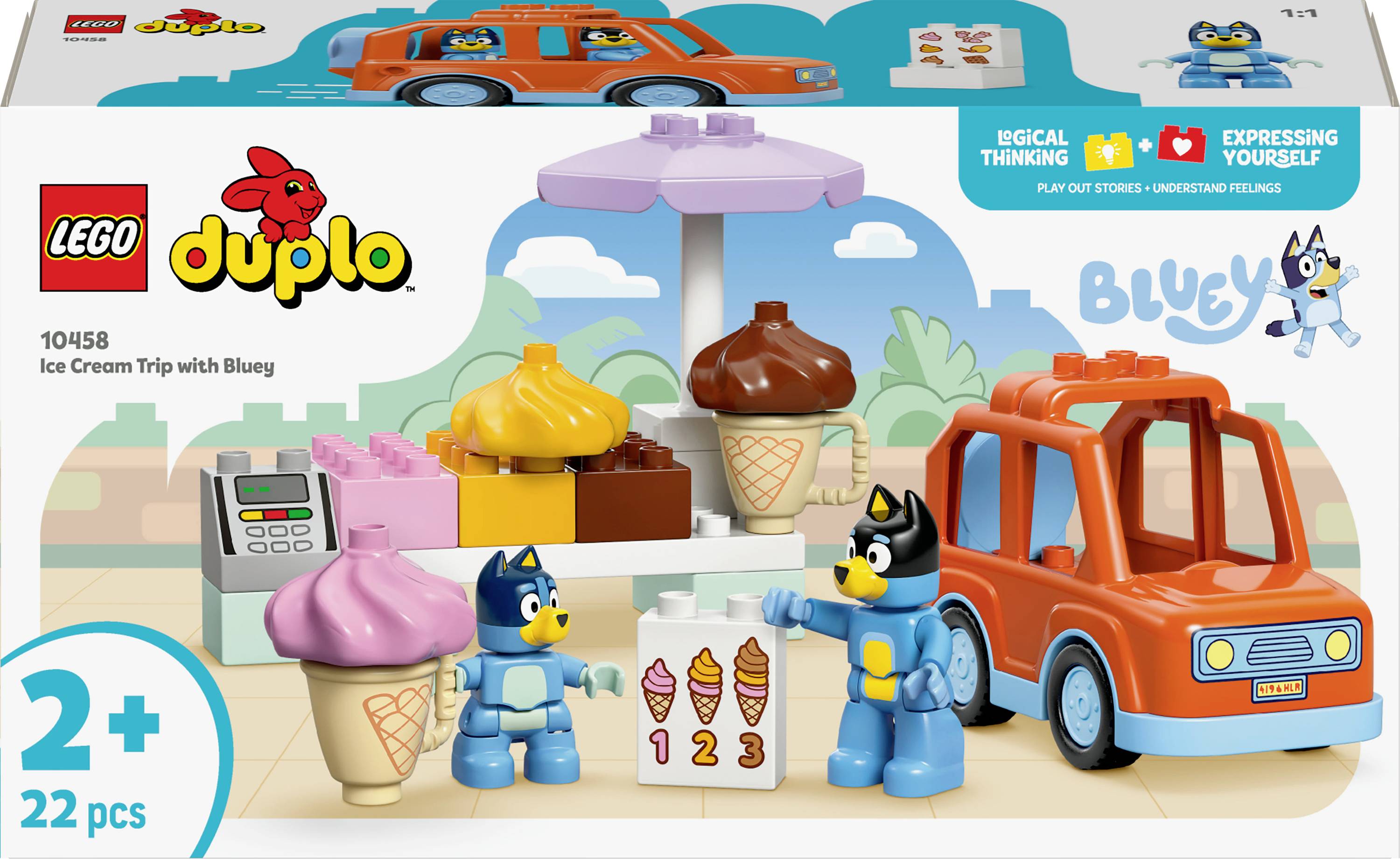 10458 LEGO® DUPLO Bluey Excursion au magasin de crème glacée avec Bluey