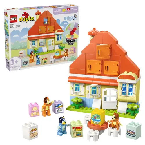 10459 LEGO® DUPLO Bluey Maison familiale de Blueys avec jeu de mémoire 10459 LEGO® DUPLO Bluey Maison familiale de Blueys avec jeu de mémoire