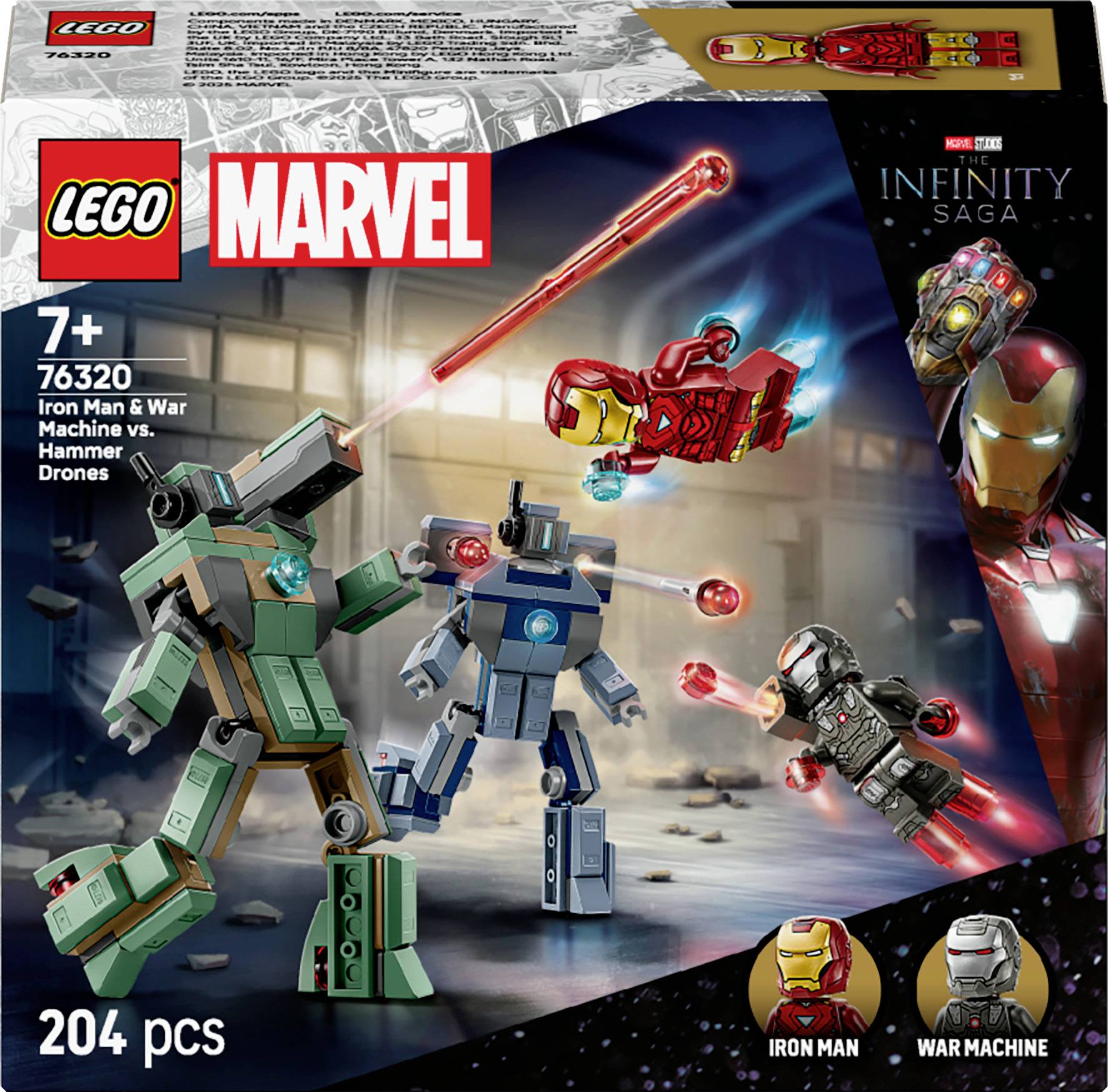 76320 LEGO® MARVEL SUPER HEROES Iron Man & War Machine vs. Drones Hammer