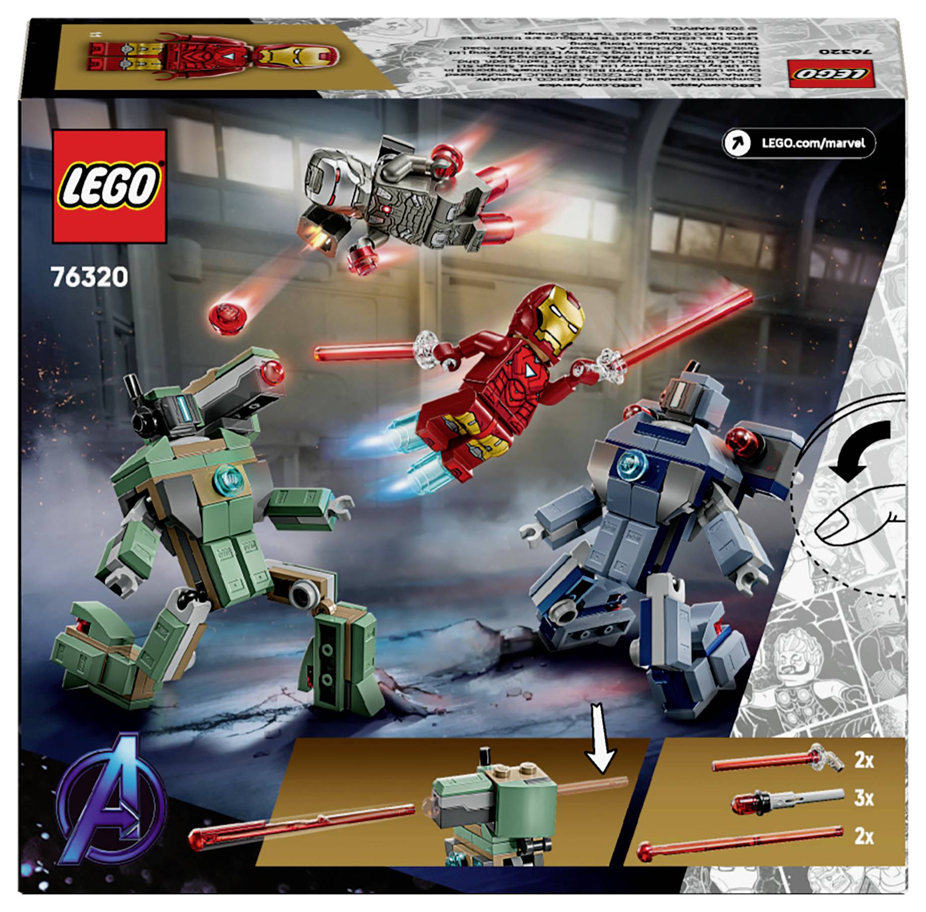 76320 LEGO® MARVEL SUPER HEROES Iron Man & War Machine vs. Drones Hammer