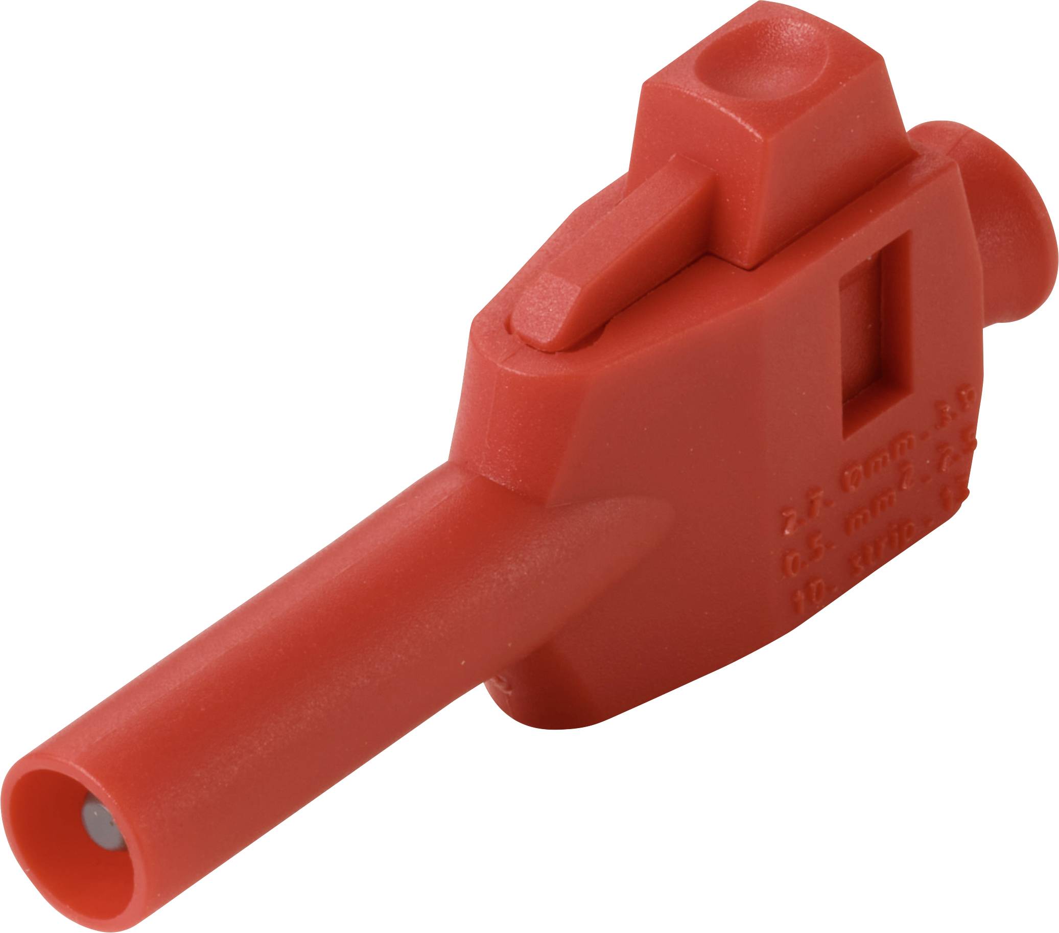 VOLTCRAFT MP-4 Fiche mâle de laboratoire avec bornier mâle, droit Ø de la broche: 4 mm rouge 1 pc(s) Bulk