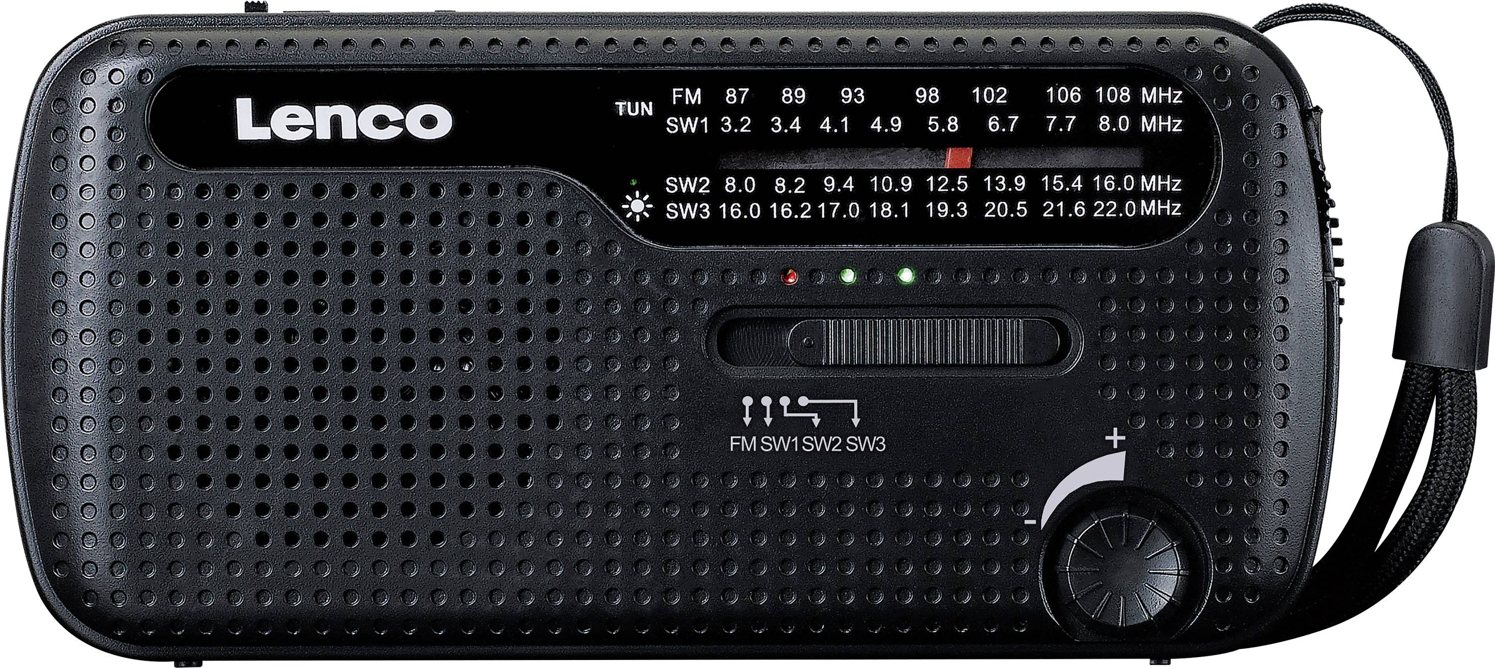 Lenco MCR-113BK Radio d'urgence noir