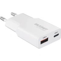 VOLTCRAFT UC-1C1A25W01 Chargeur USB 25 W 1x USB-A, 1x USB-C® Fast Charge, Power Delivery 3.0 blanc GaN VOLTCRAFT UC-1C1A25W01 Chargeur USB 25 W 1x USB-A, 1x USB-C® Fast Charge, Power Delivery 3.0 blanc GaN