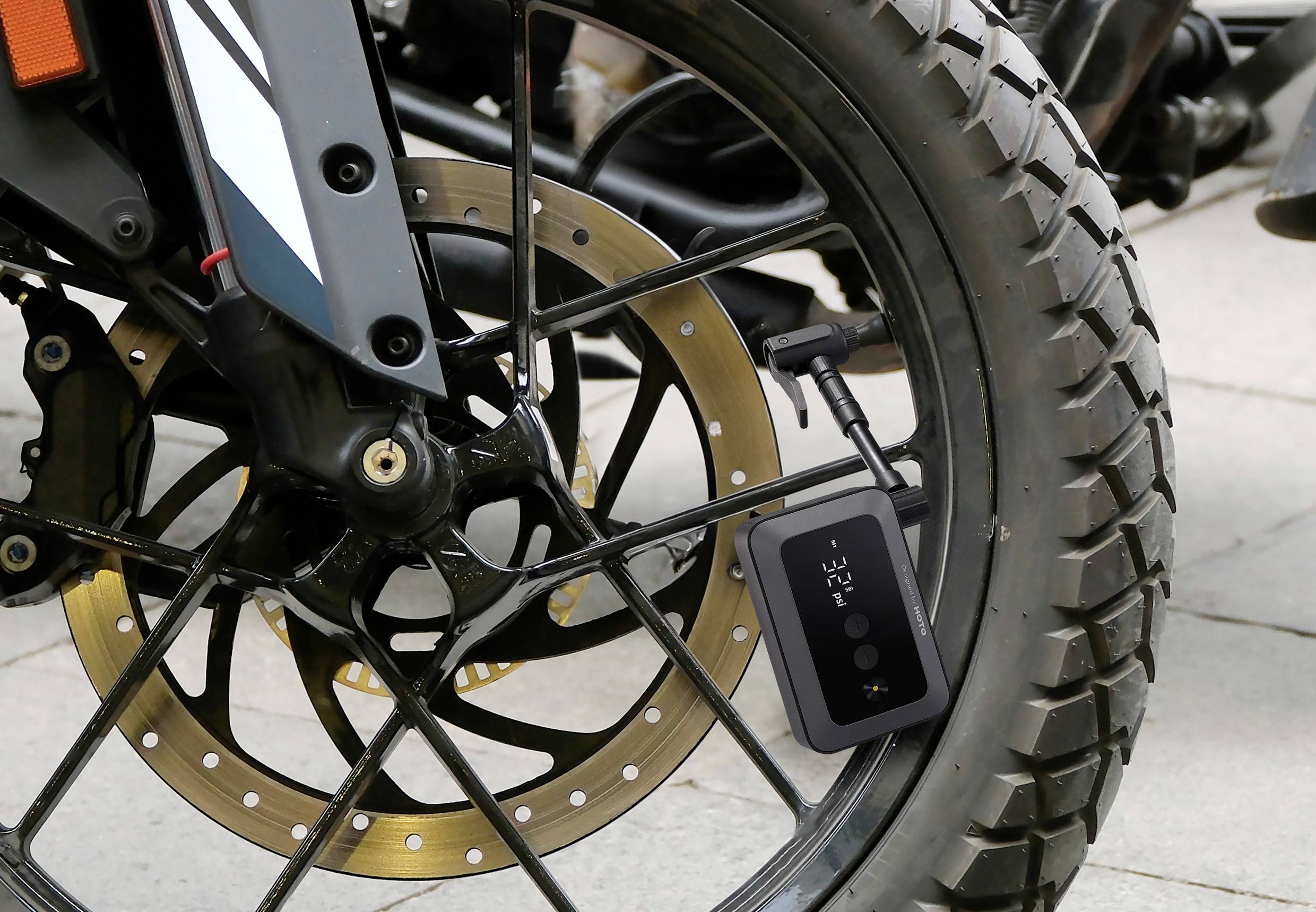 HOTO HOE0013GL Compresseur sans fil QWCQA002 10 bar coupure automatique, écran numérique