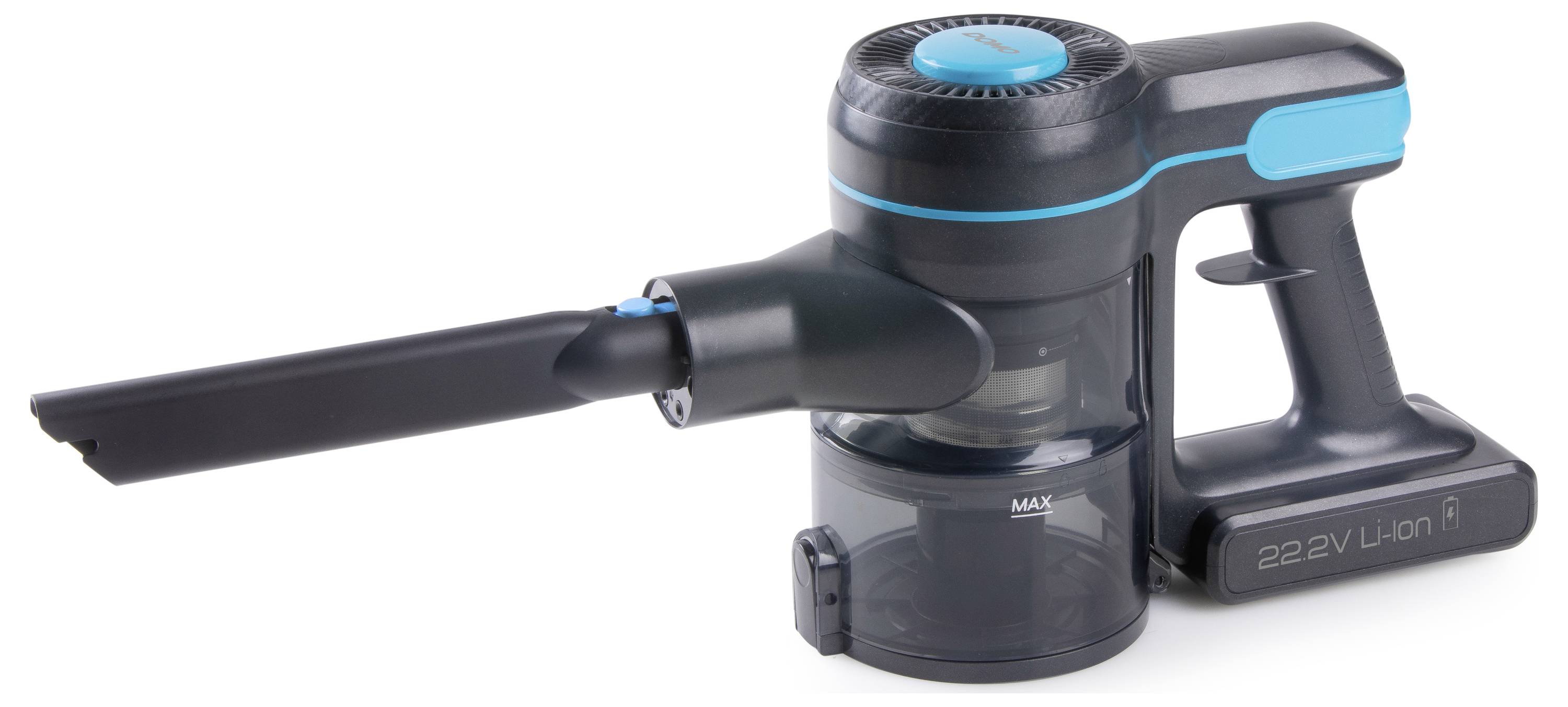 Un aspirateur à main sans fil avec batterie Li-Ion 22,2V, compact et léger, convient parfaitement au nettoyage rapide de petites surfaces.