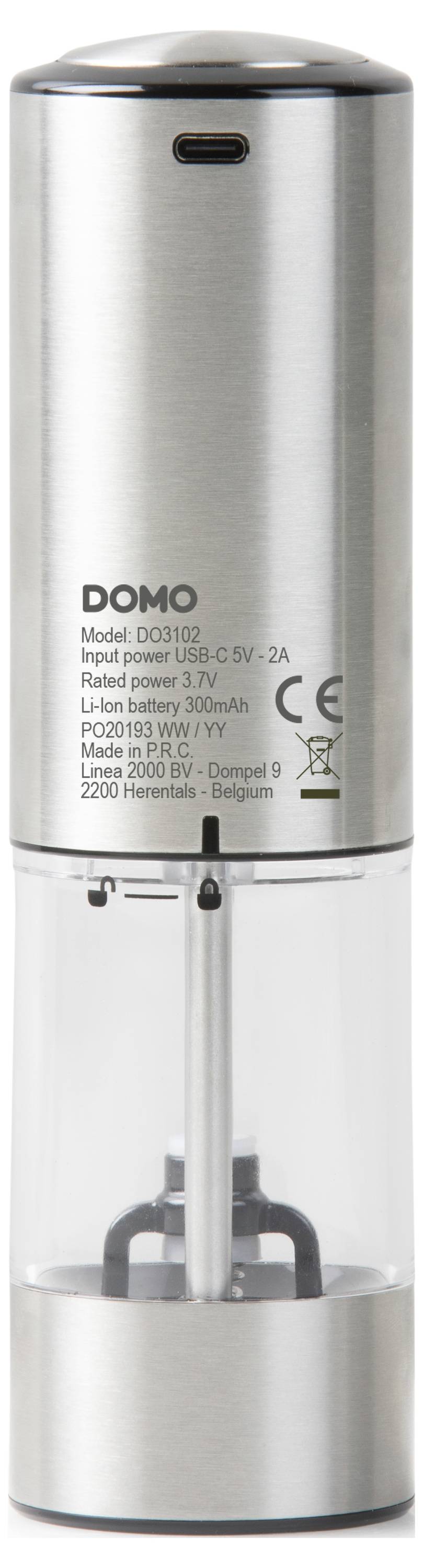 DOMO WIEDERAUFLADBARE PFEFFER- UND SALZMÜHLE Moulin à sel, moulin à poivre 1 pc(s)