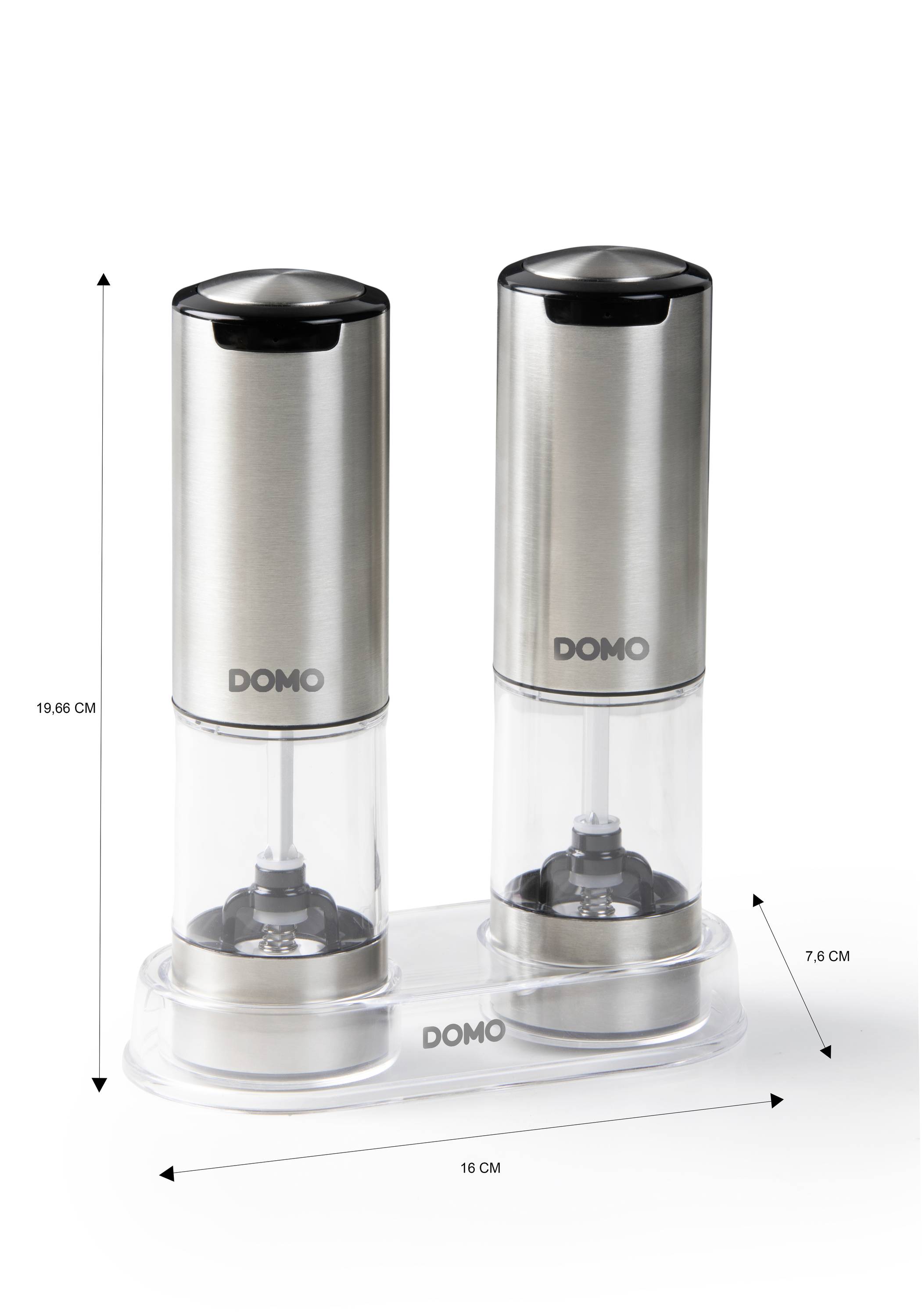 DOMO WIEDERAUFLADBARE PFEFFER- UND SALZMÜHLE Moulin à sel, moulin à poivre 1 pc(s)