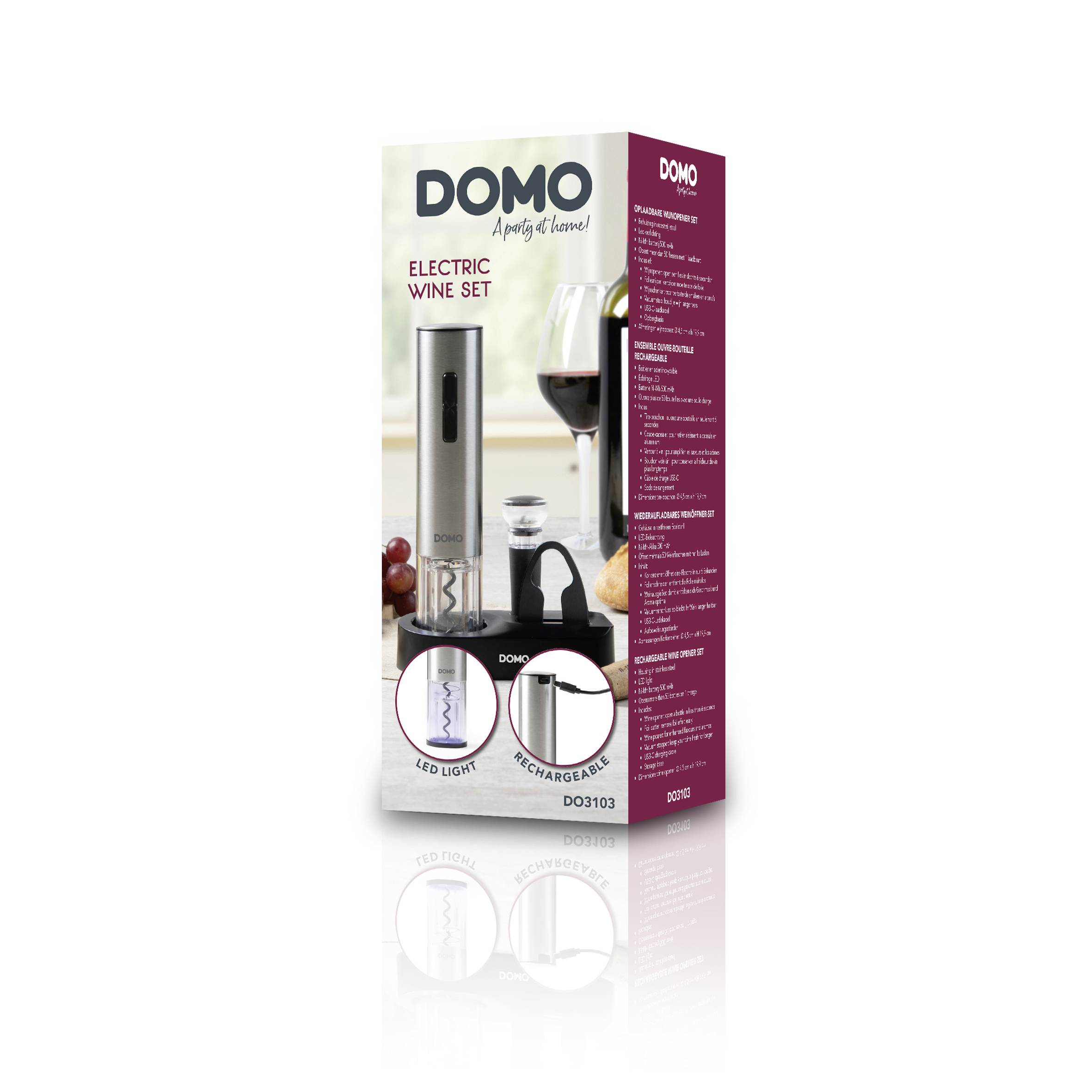 DOMO DO3103 Kit DOMO - DÉCAPSULEUR RECHARGEABLE