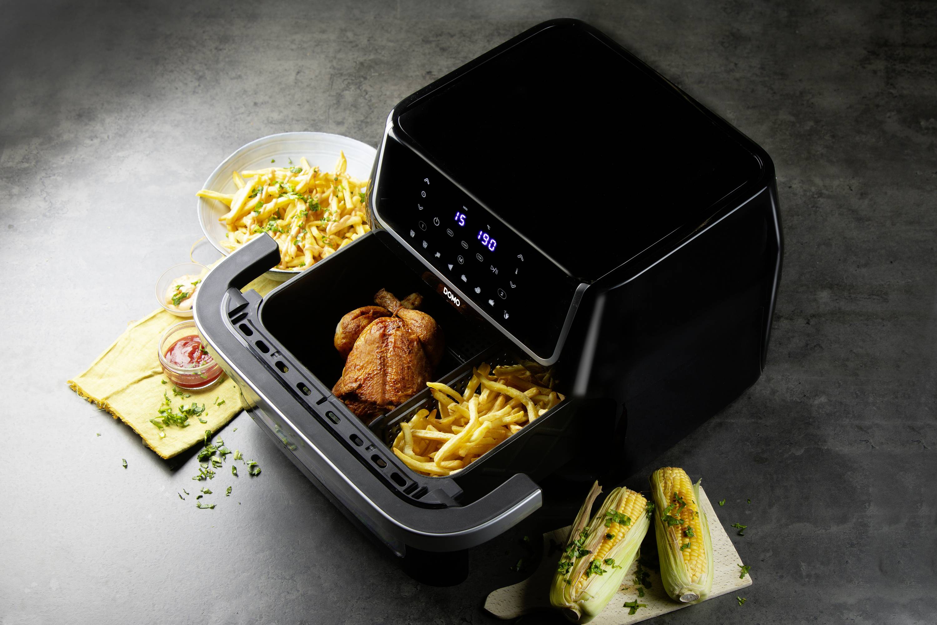 DOMO Heißluft-Fritteuse 10L Friteuse 10 l