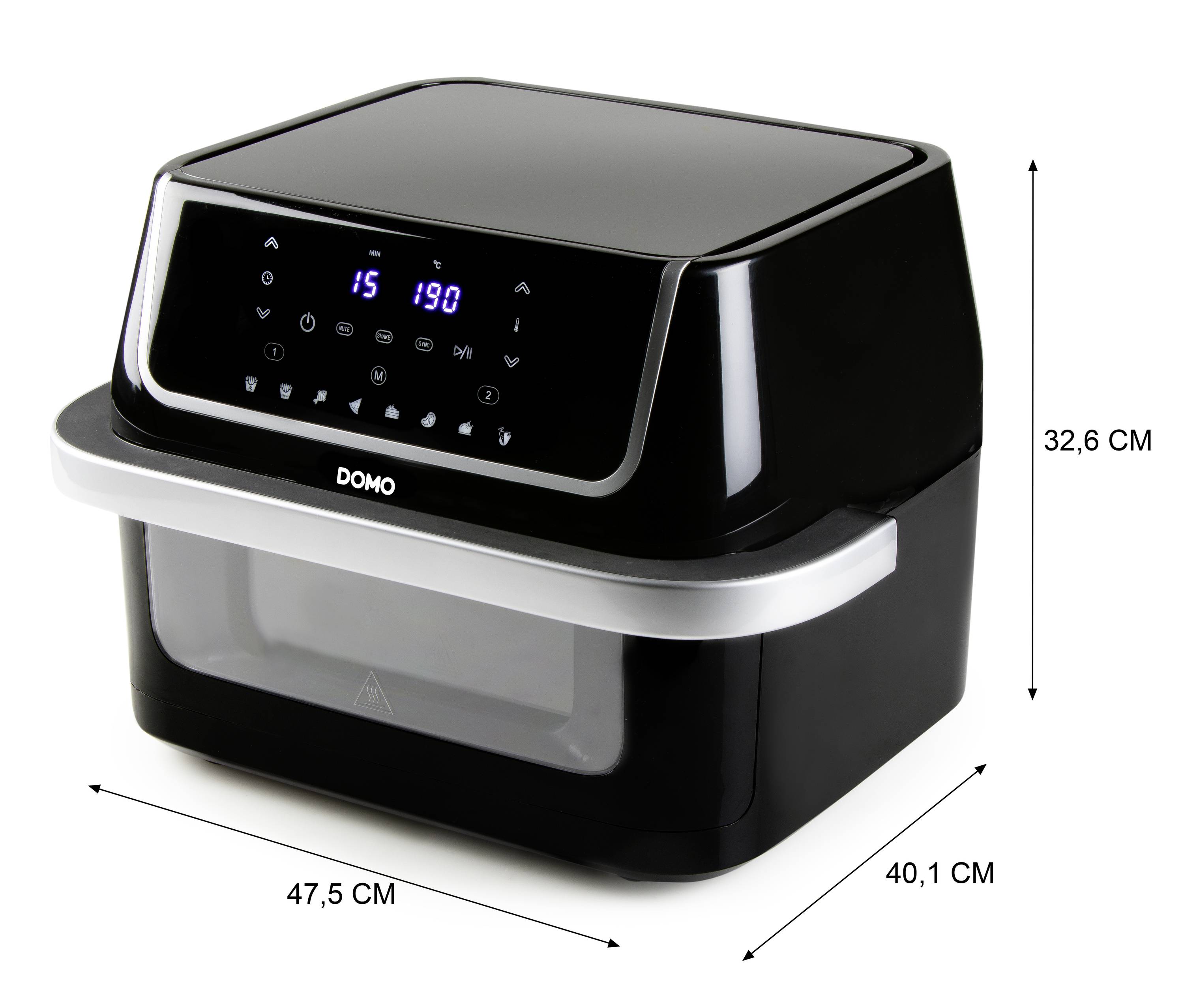 DOMO Heißluft-Fritteuse 10L Friteuse 10 l