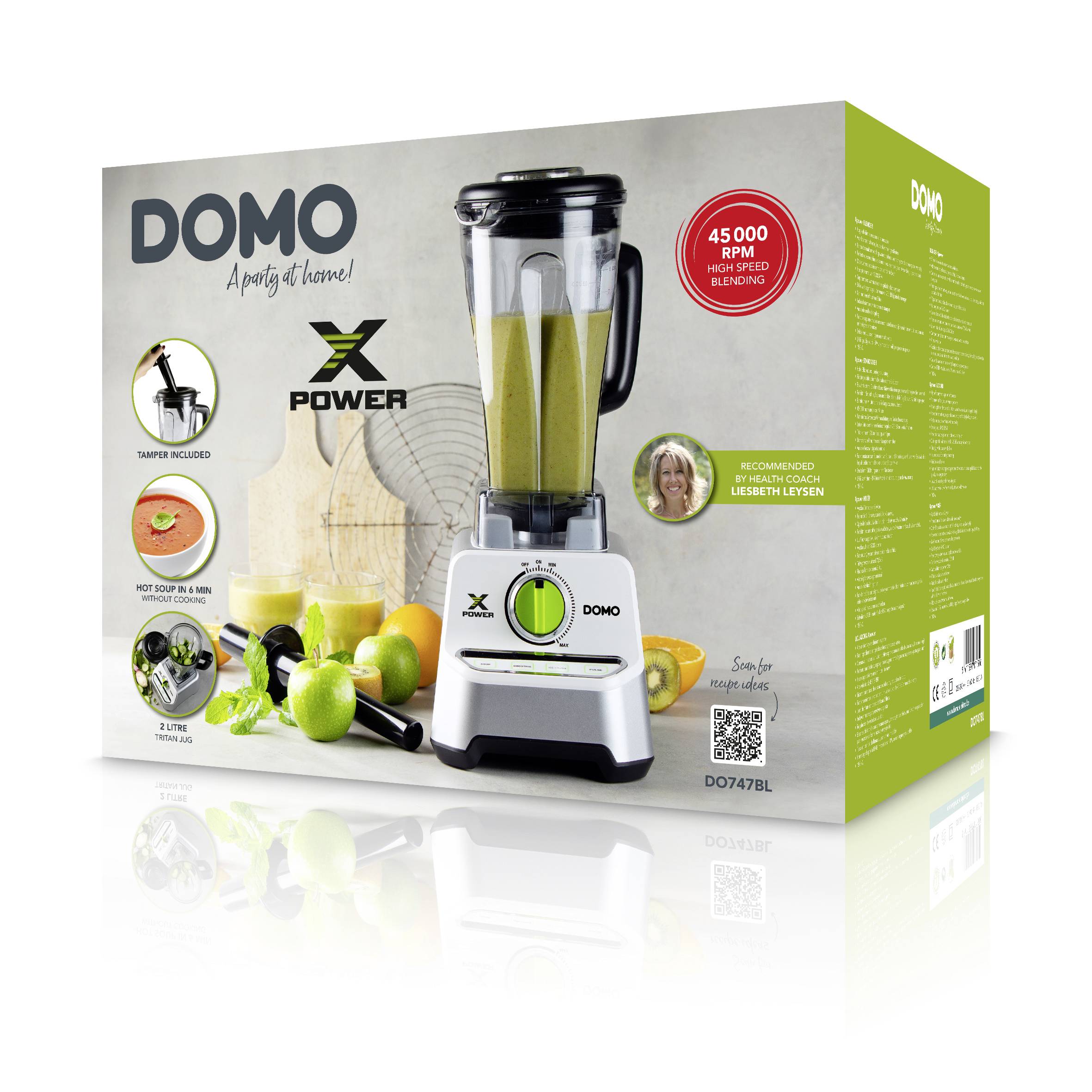DOMO XPOWER STANDMIXER Mixeur sur pied 1500 W