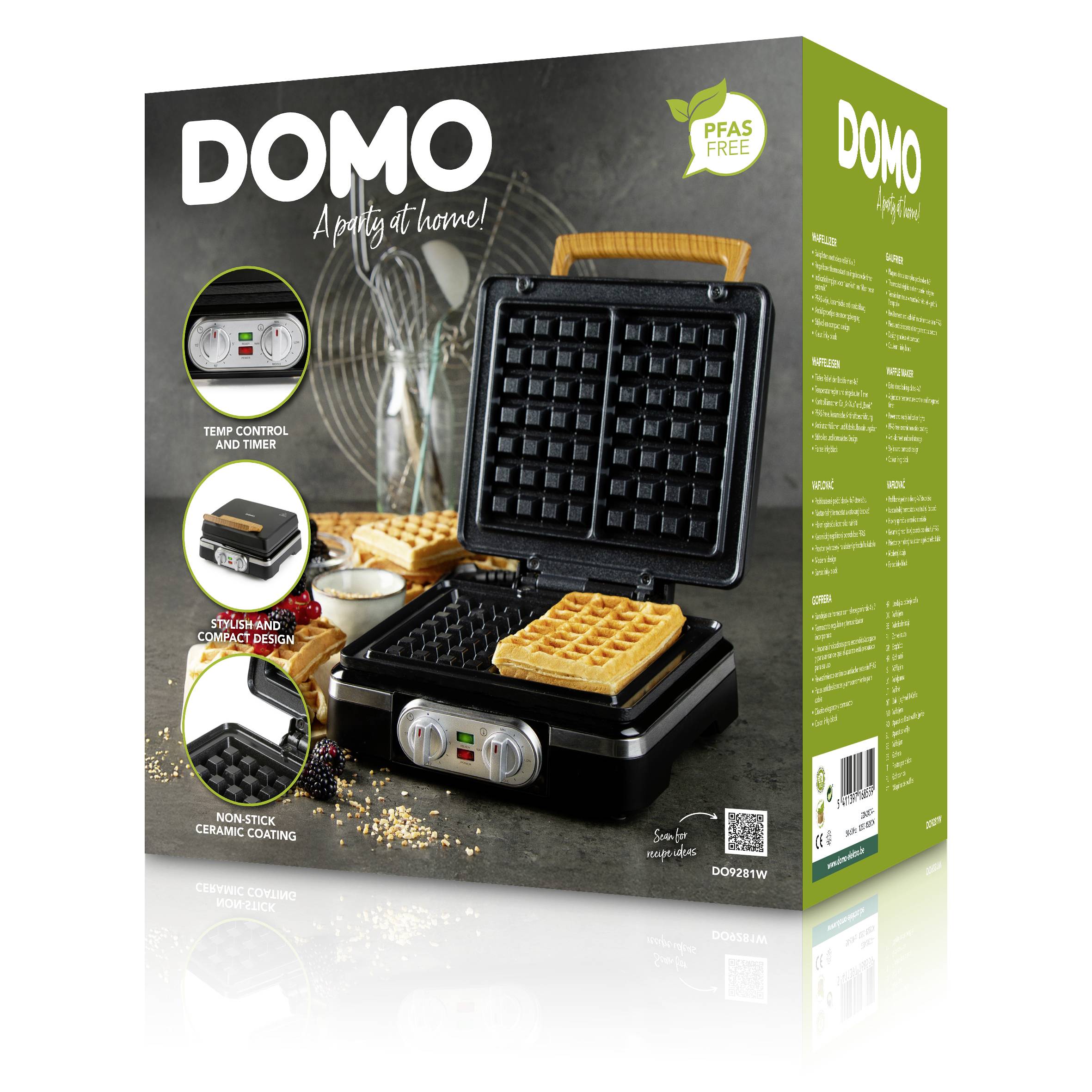 DOMO WAFFELEISEN – INKY BLACK Gaufrier noir