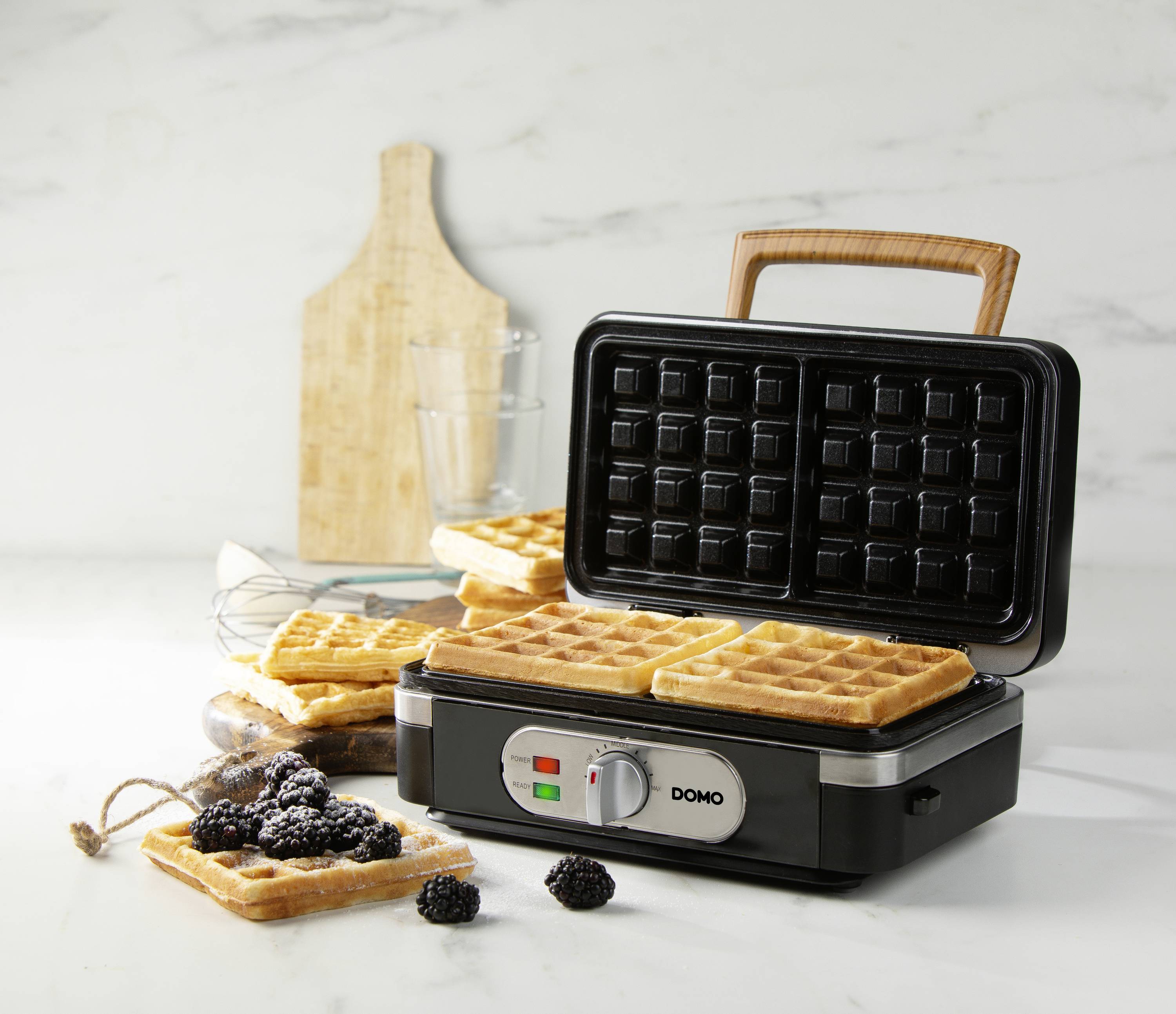 DOMO SANDWICH-WAFFEL-GRILL 3-IN-1 INKY BLACK Machine à croque-monsieur noir