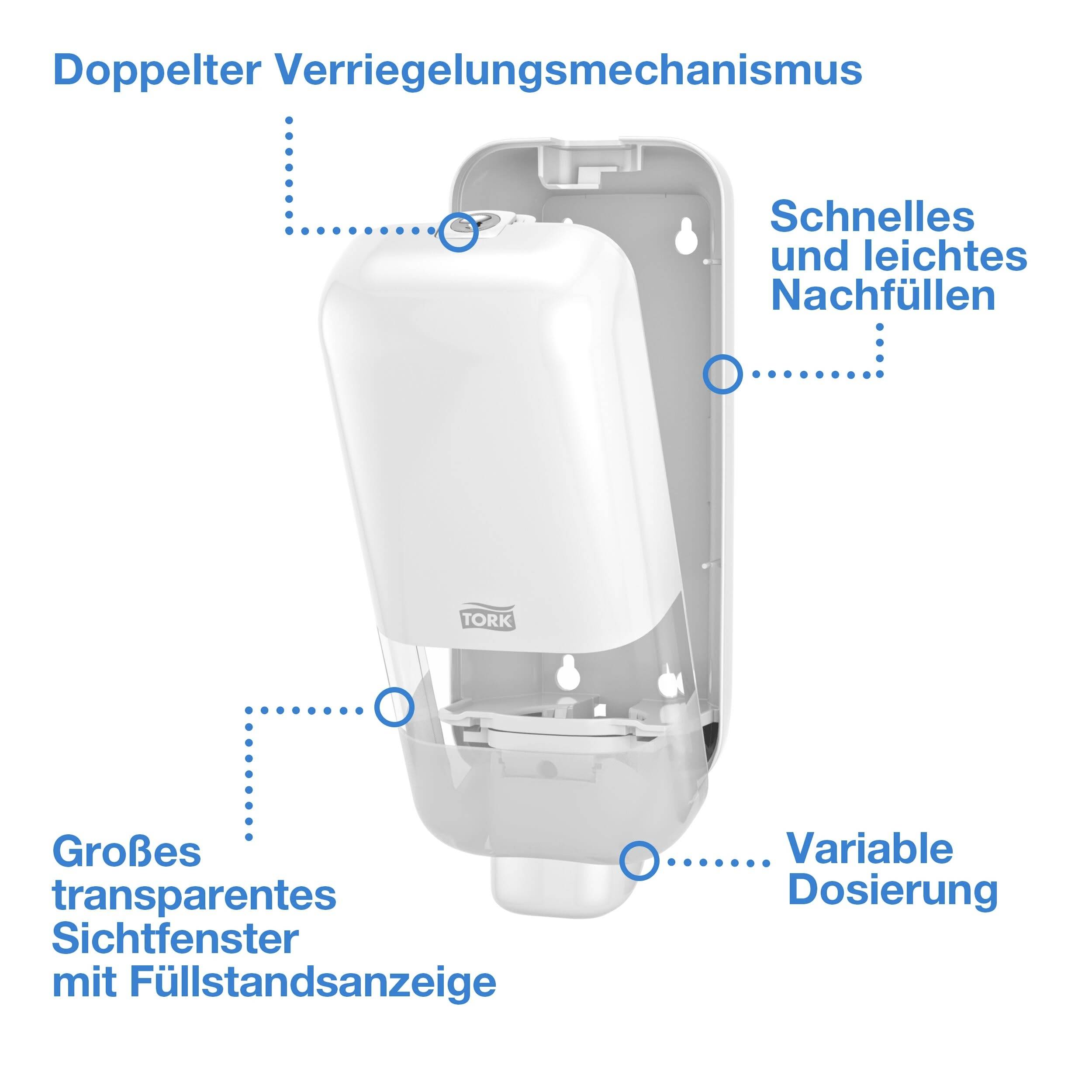 TORK S4 564500 Distributeur de savon blanc