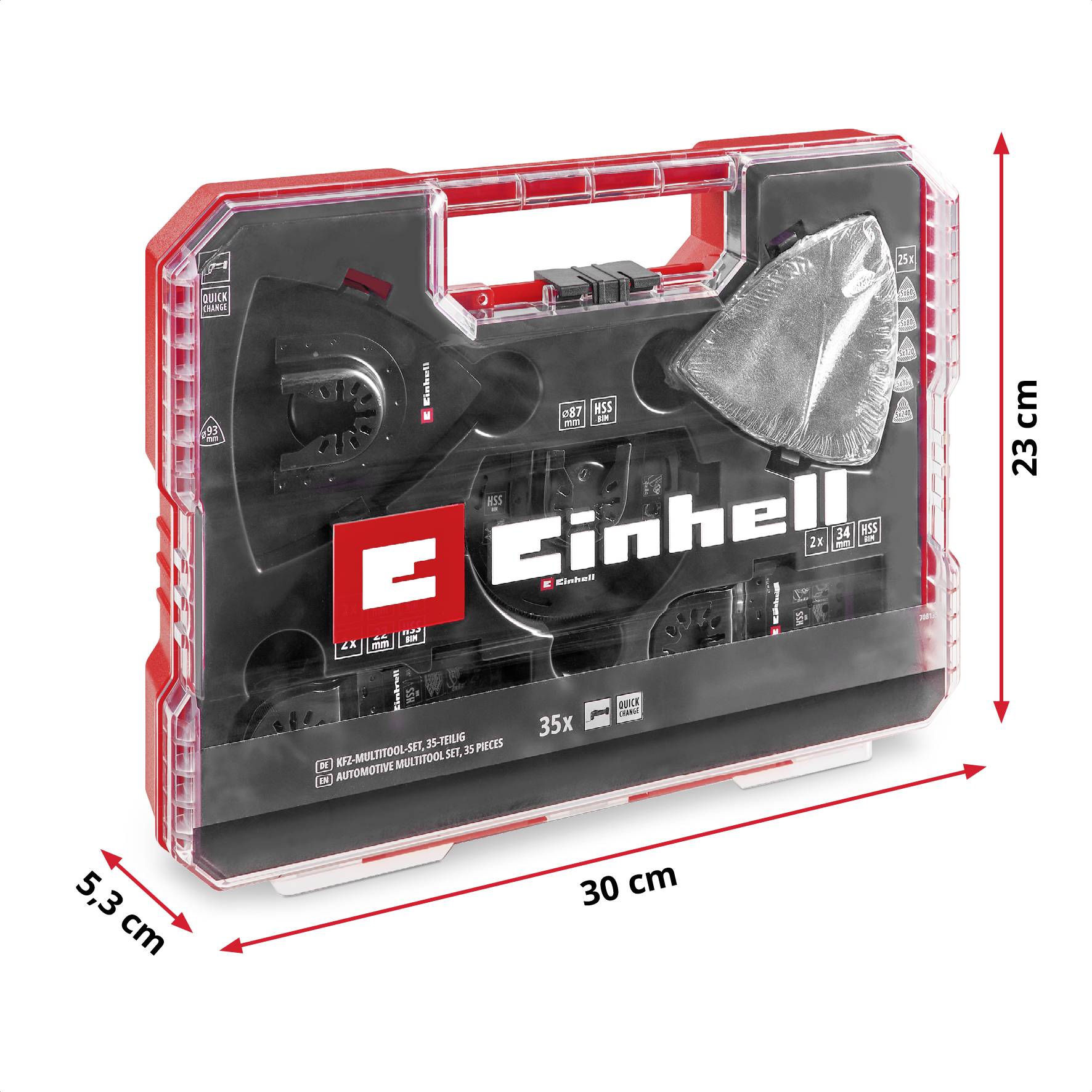 Einhell 708135 XL-PLUS-CASE BiM, HSS Set outils multifonction 1 set