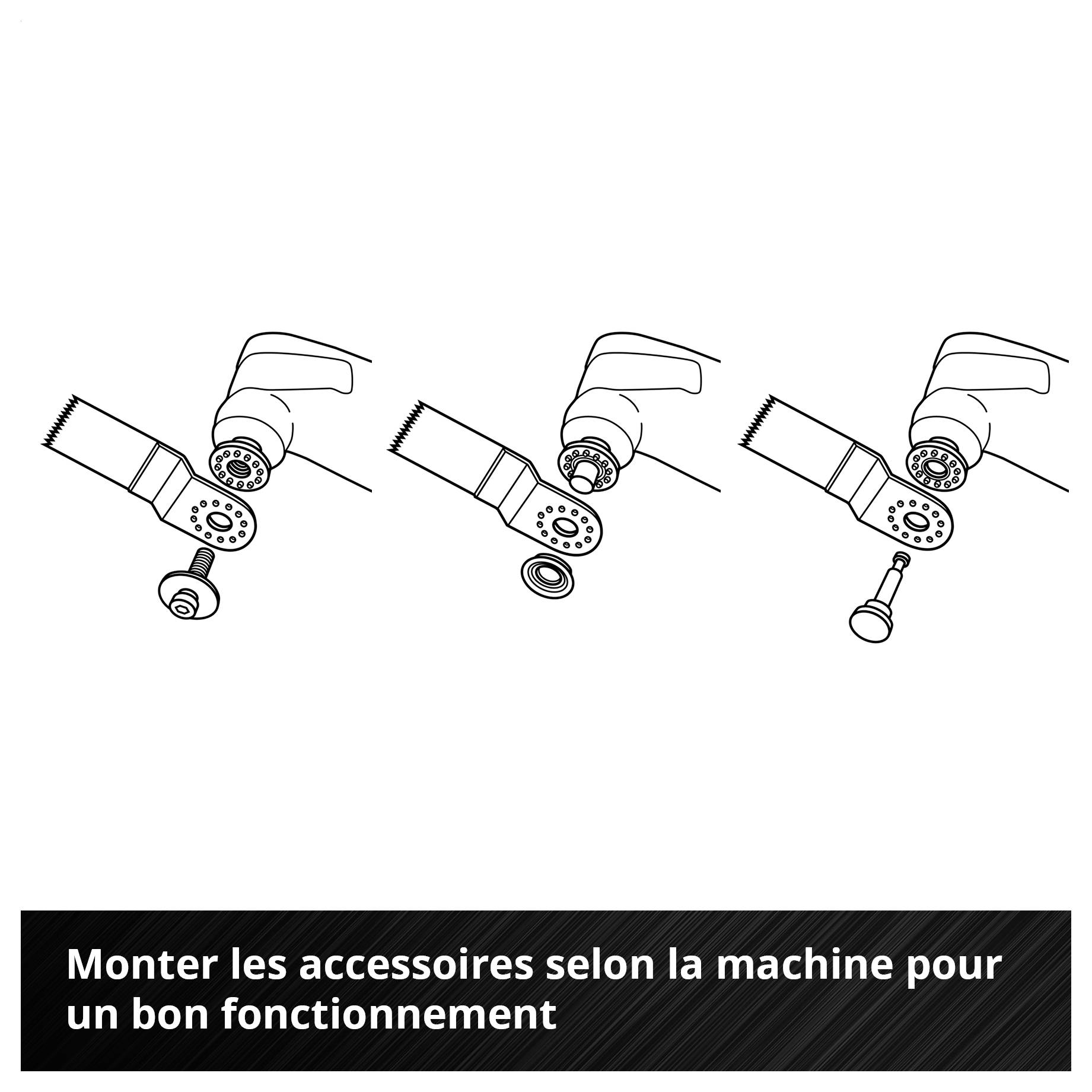 Une personne utilise une lame de scie demi-ronde en HM fixée à un outil pour couper des carreaux, garantissant la précision dans l'usinage des rainures et la découpe des joints de carreaux.