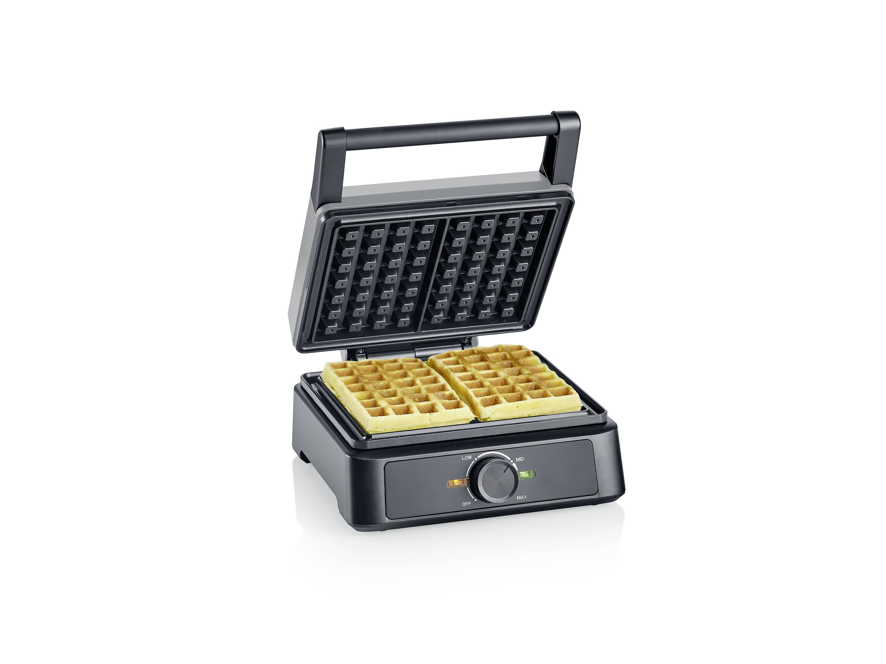 Severin WA 2125 Gaufrier voyant lumineux noir, anthracite