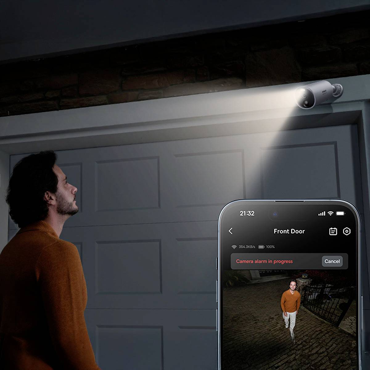 S0SV002130 Baseus B1 Outdoor 2K Wi-Fi IP Caméra de surveillance